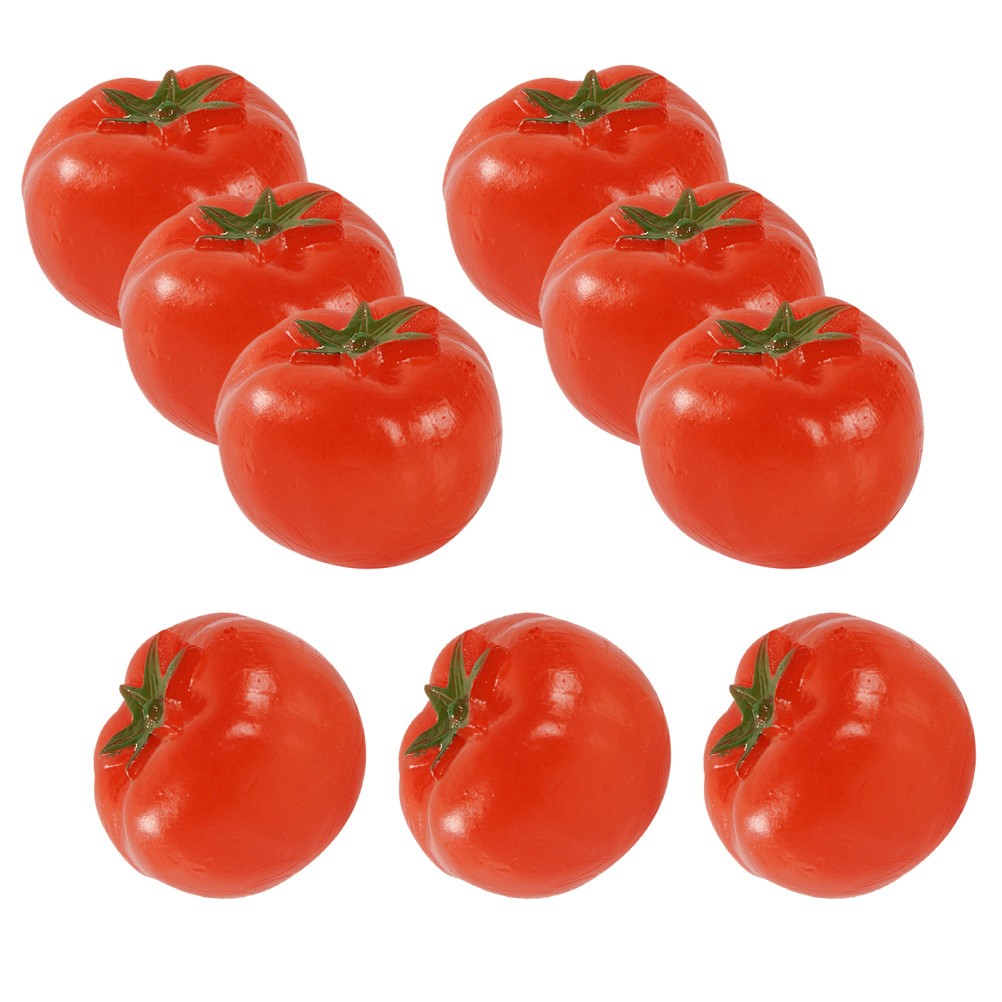 9Pcs Realistic Red PVC Cherry Tomato Decor for Home Kitchen and Play Learning