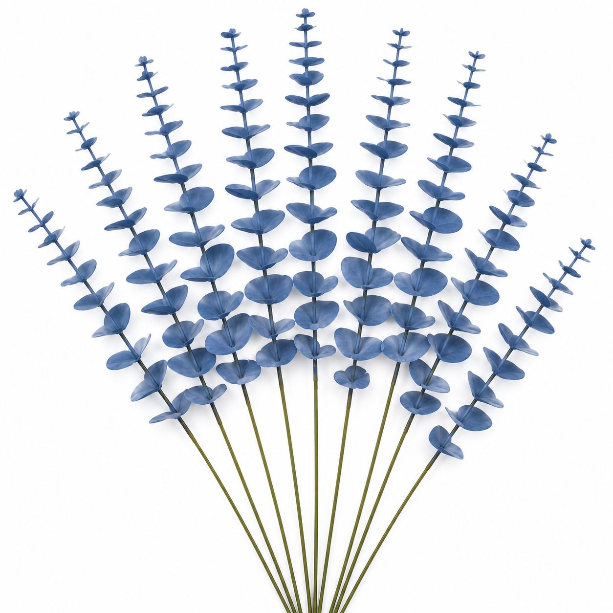 French Blue Eucalyptus Stems Blue Eucalyptus Greenery Faux Eucalyptus Coastal De