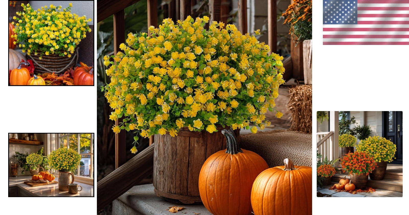 UV Resistant Faux Plastic Greenery – 12 Yellow Boxwood Bundles for Home Décor