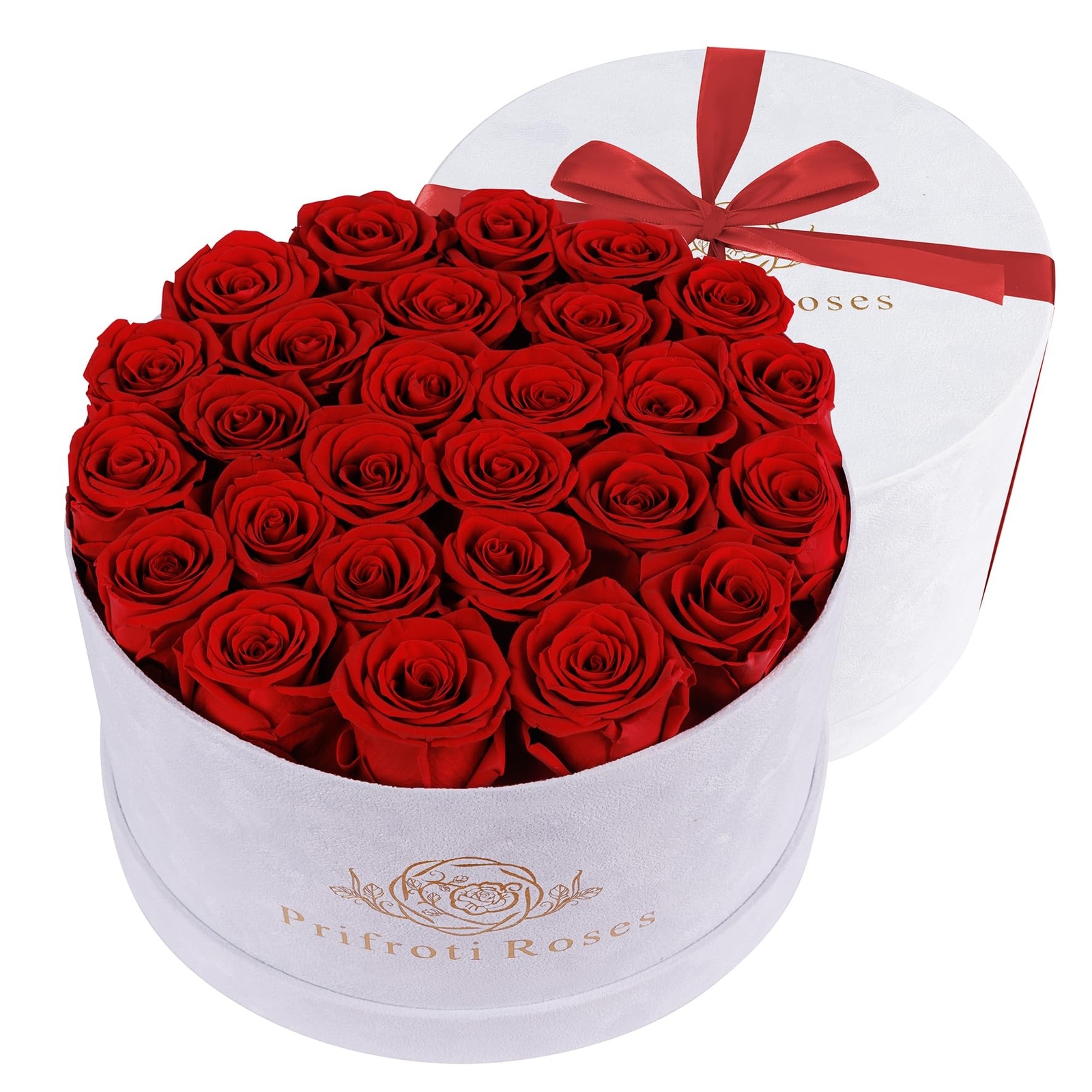 Forever Real Roses in Suede Box – 27-Piece Roses in a Luxury Box – Real Prese…