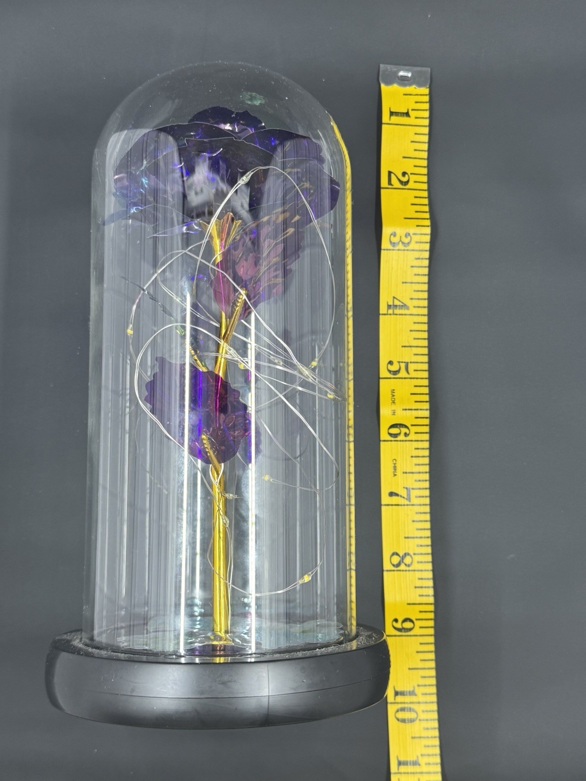Galaxy Eternal Rose Glass Dome LED Lights Battery Special Occasion Gift Decor