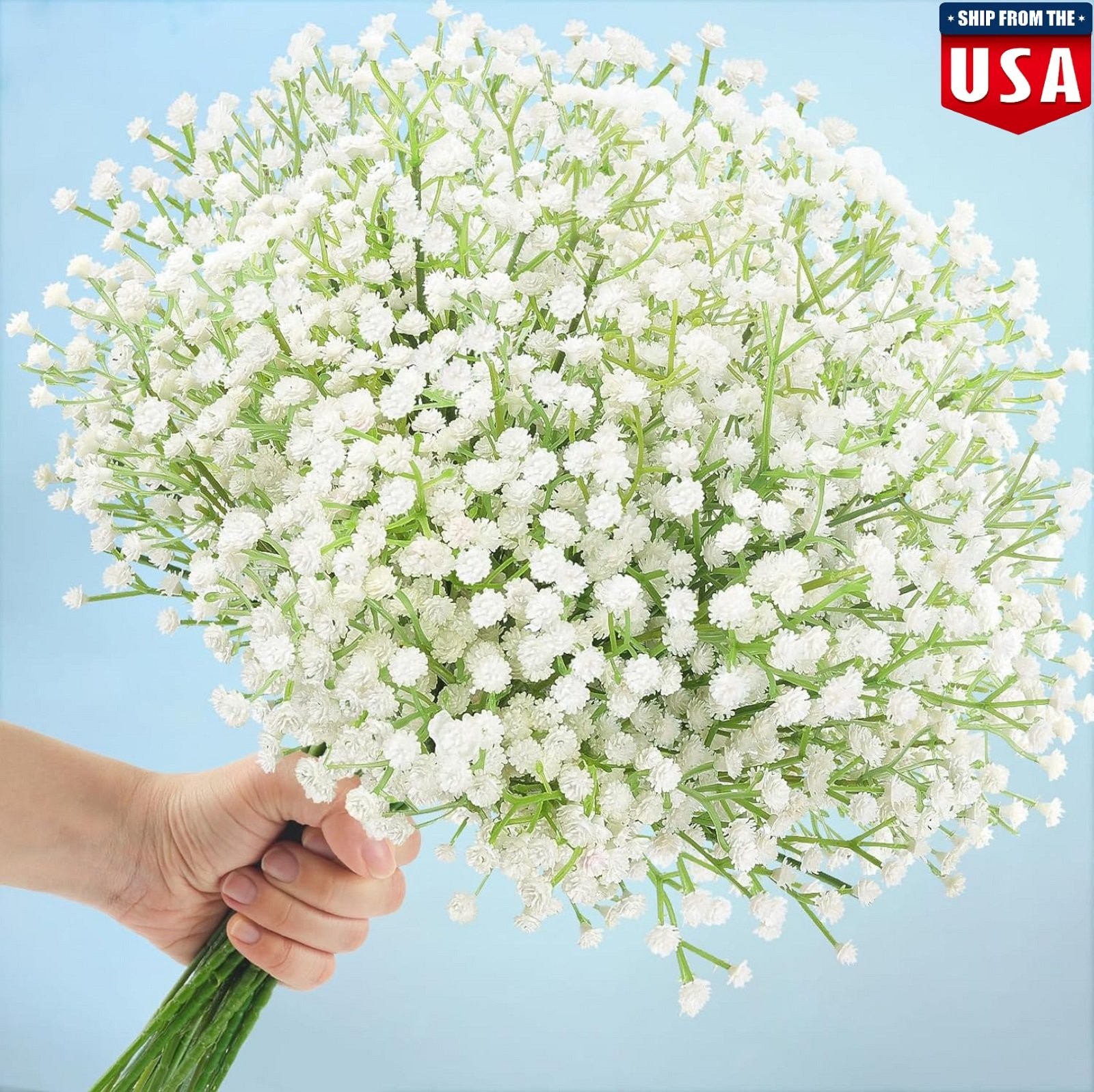 50× Baby Breath Artificial Flowers Fake Flowers Bulk Real Touch Bouquet Decor US