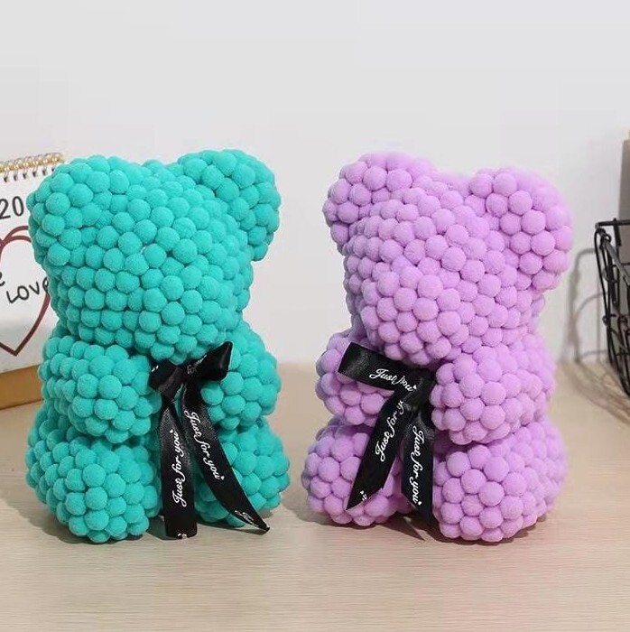 Rose bear & cotton ball bears velvet premium quality multicolored and single   
