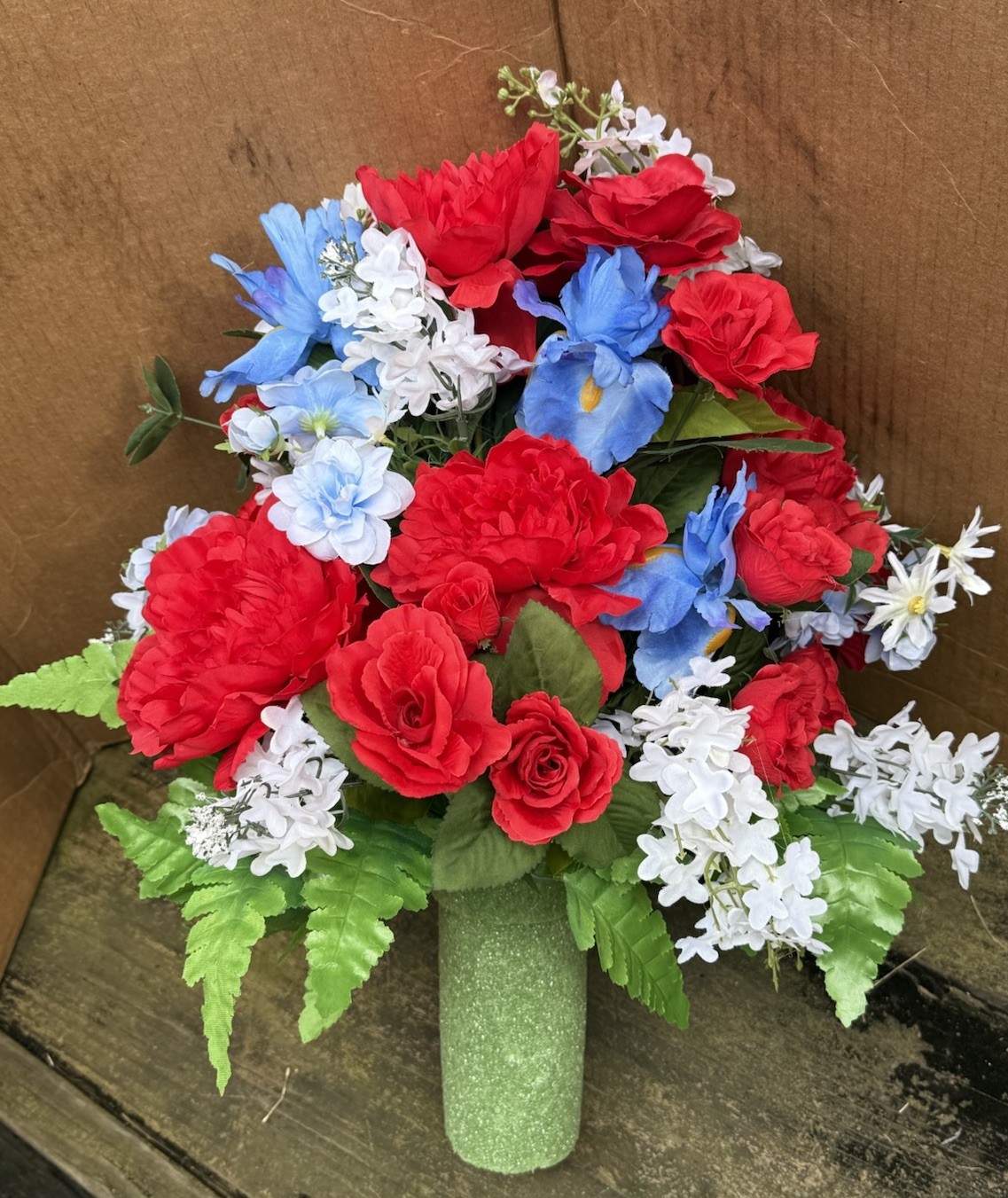 Cemetery Flowers Spring Sympathy Grave Artificial Arrangement For Loved One