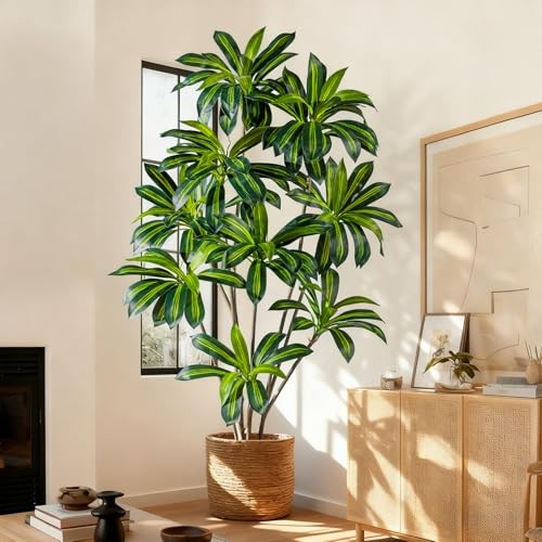 Tall Faux Artificial Trees Large Fake Tree Floor Plastic Big Plants Indoor 7ft