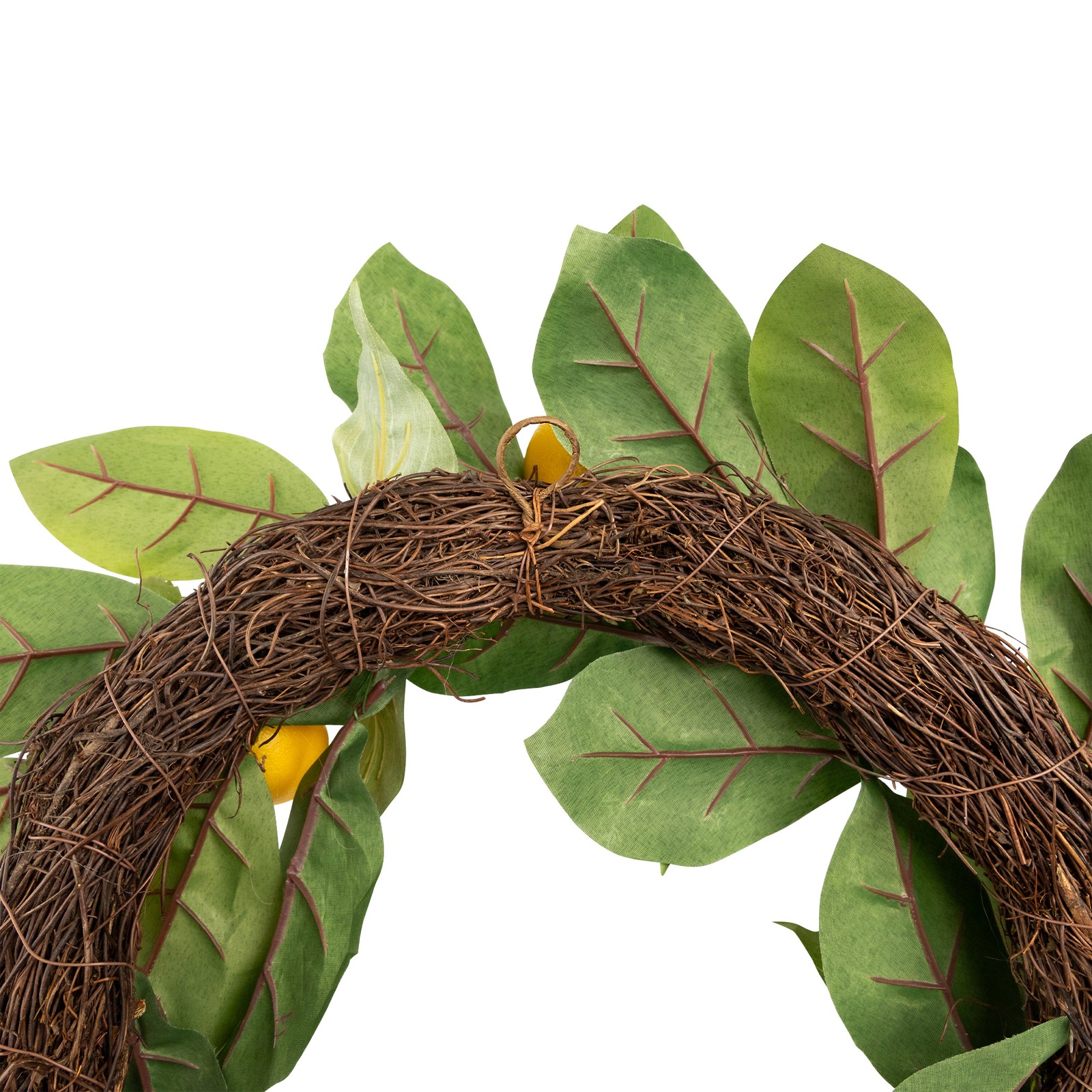Northlight Lemon and Green Foliage Spring Wreath, 22-Inch