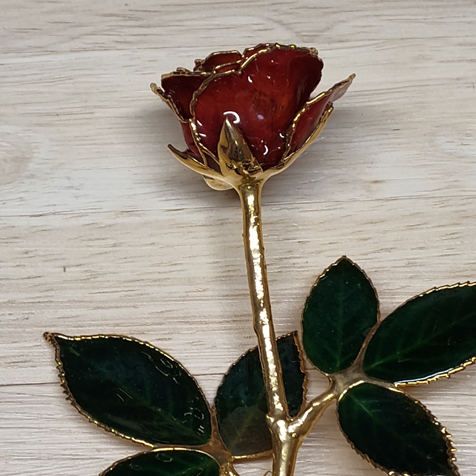 La Belle Collection rose 24k gold plated long lasting flower FLAW see photos
