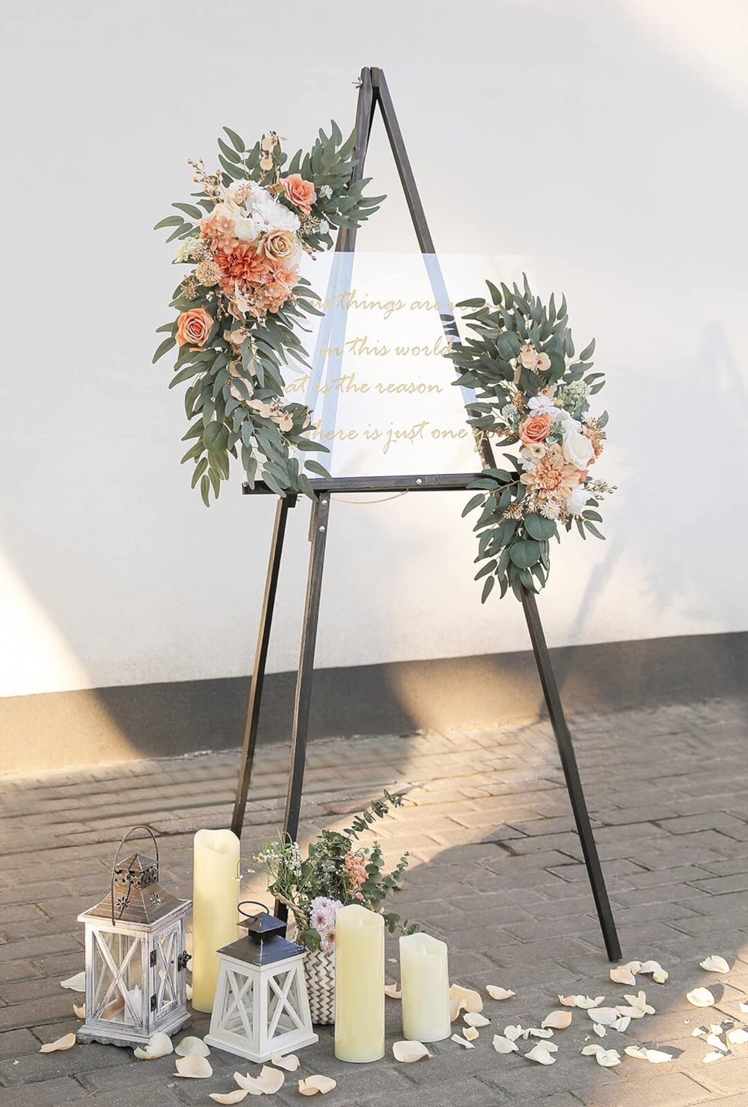 Wedding Arch Flowers Swags Kit (Pack of 2) for DIY Artificial Peony Greenery Arr