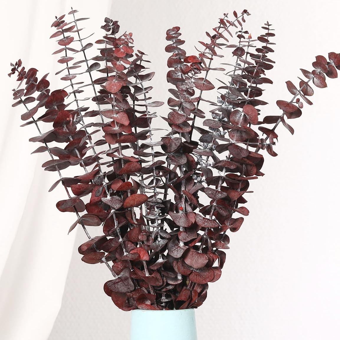 20 Pcs Dried Eucalyptus Stems, 17” Natural Real Live Red Eucalyptus Leaves B…