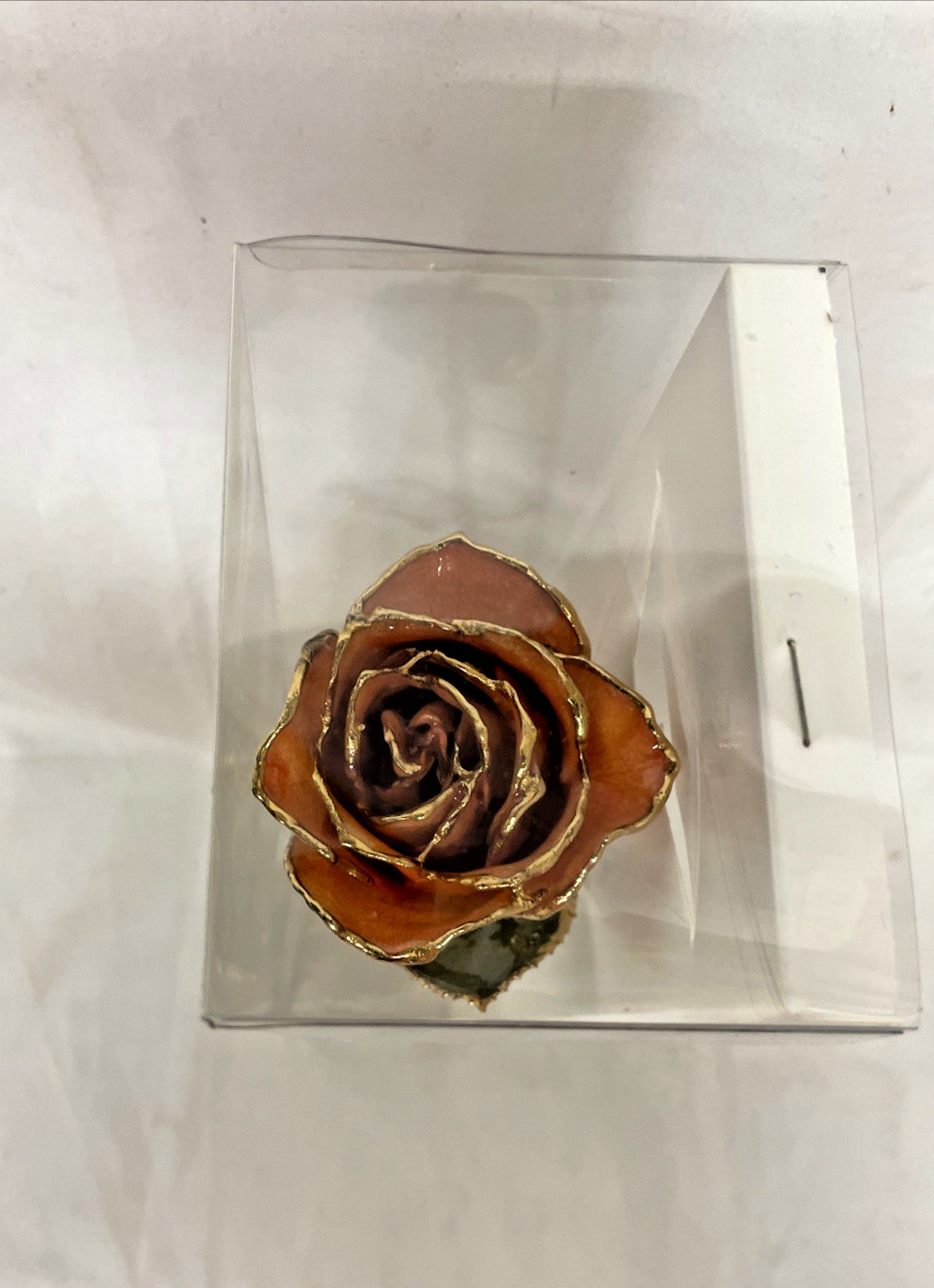 ETERNITY REAL ROSE FLOWER DIPPED IN 24K GOLD ORGINAL BOX TAG