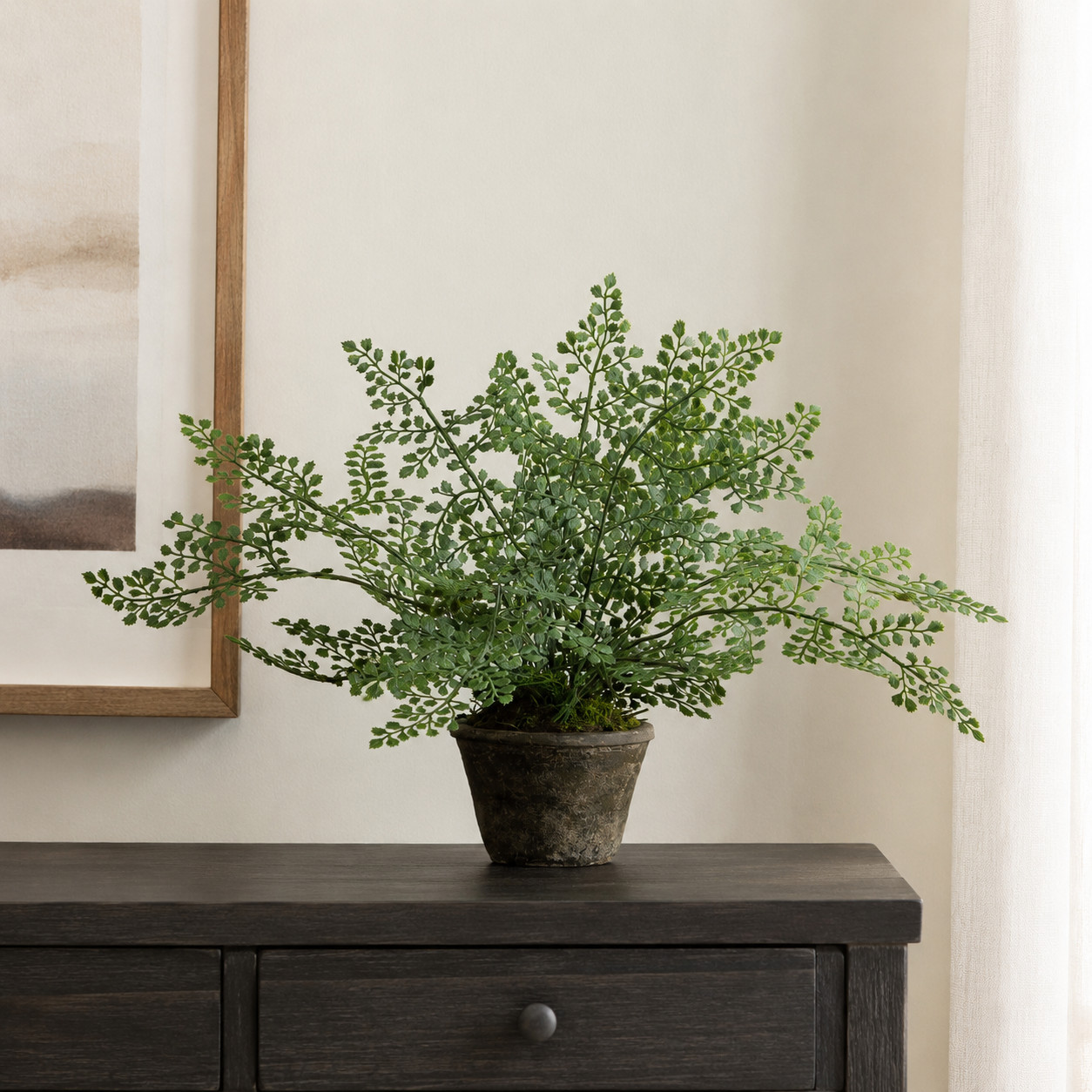 15″ Maiden Hair Artificial Plant in Decorative Planter