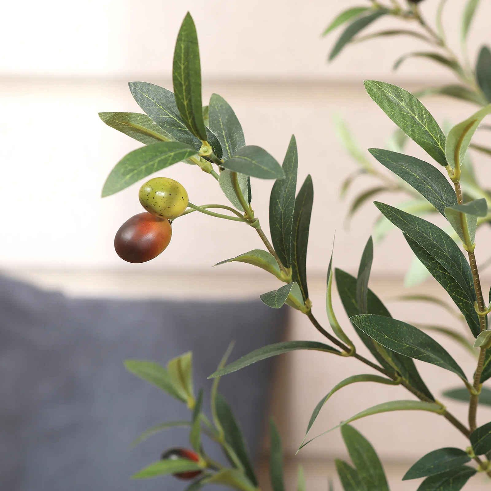 4Ft Artificial Olive Tree Indoor, Faux Olive Tree, Artificial Plants with Natura