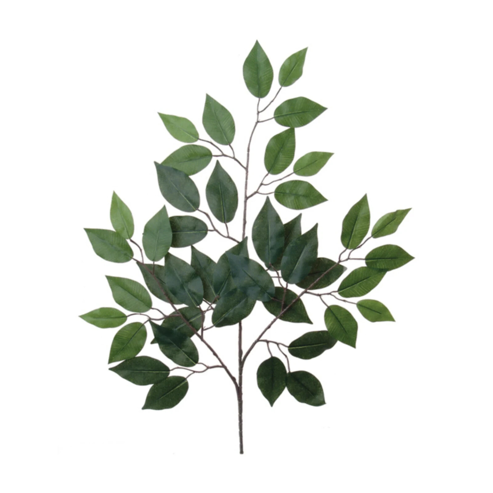 Artificial 24″ Ficus Sprays Green Stem Silk Faux Fabric Leaves 12 PACK/DOZEN