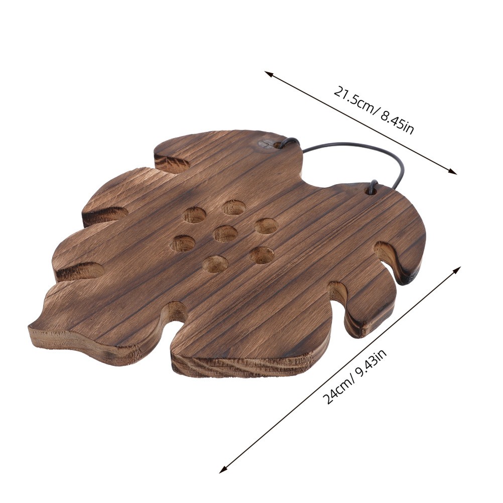 Wooden Wall Mounted Fern Planter Reusable Indoor Orchid Display Brown Board