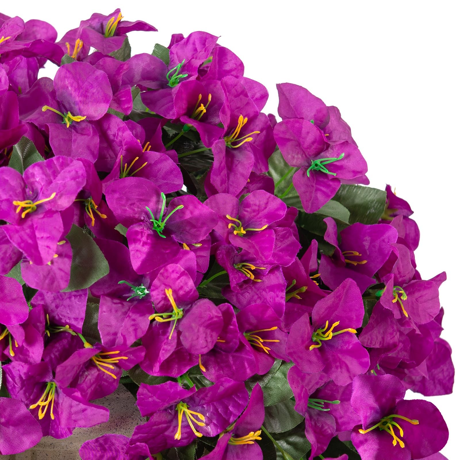 2 pcs Artificial Faux Bougainvillea Flowers Plants for Outdoor Outside Summer…