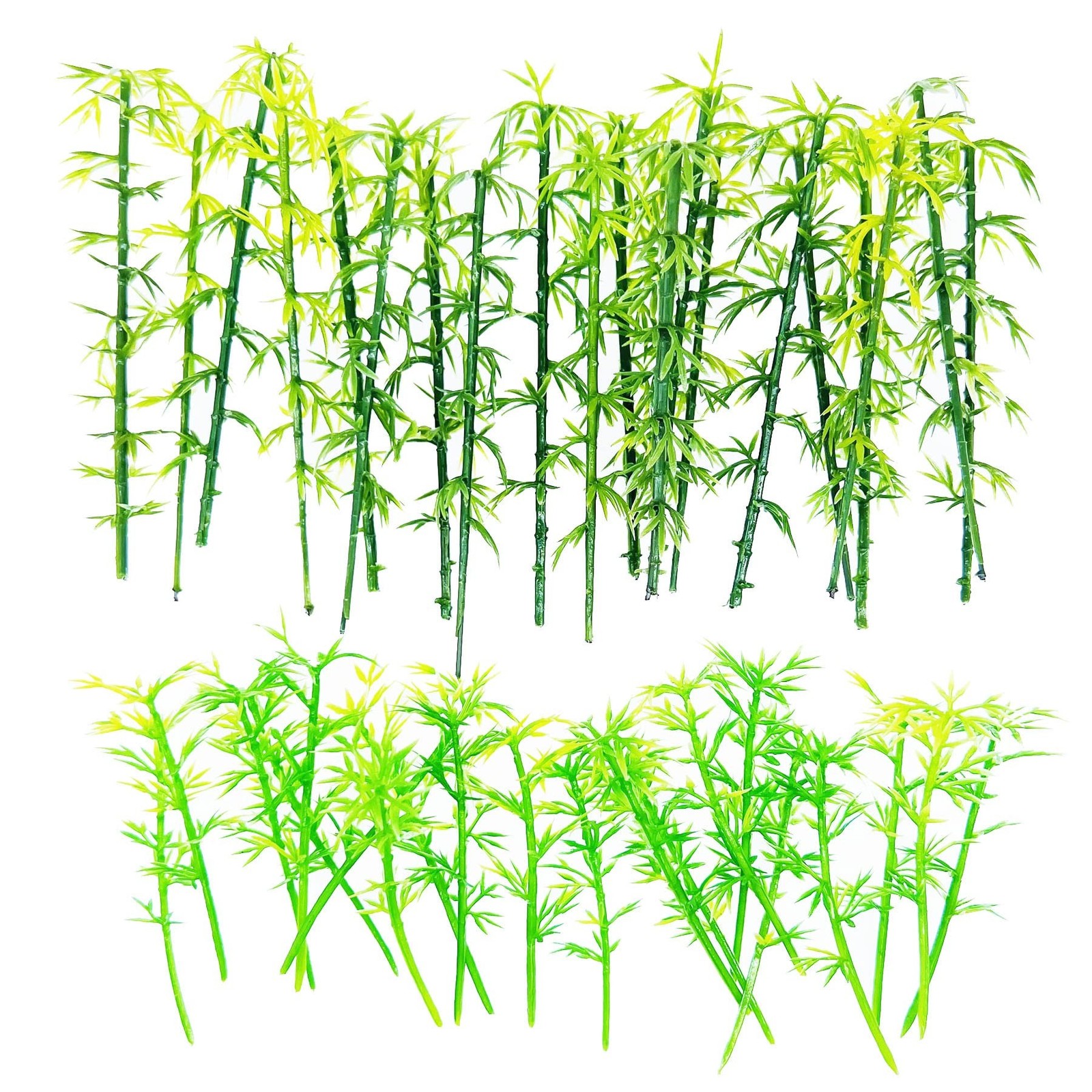 40pcs Model Bamboo Trees Green Plastic Mini Trees Home Decoration NEW