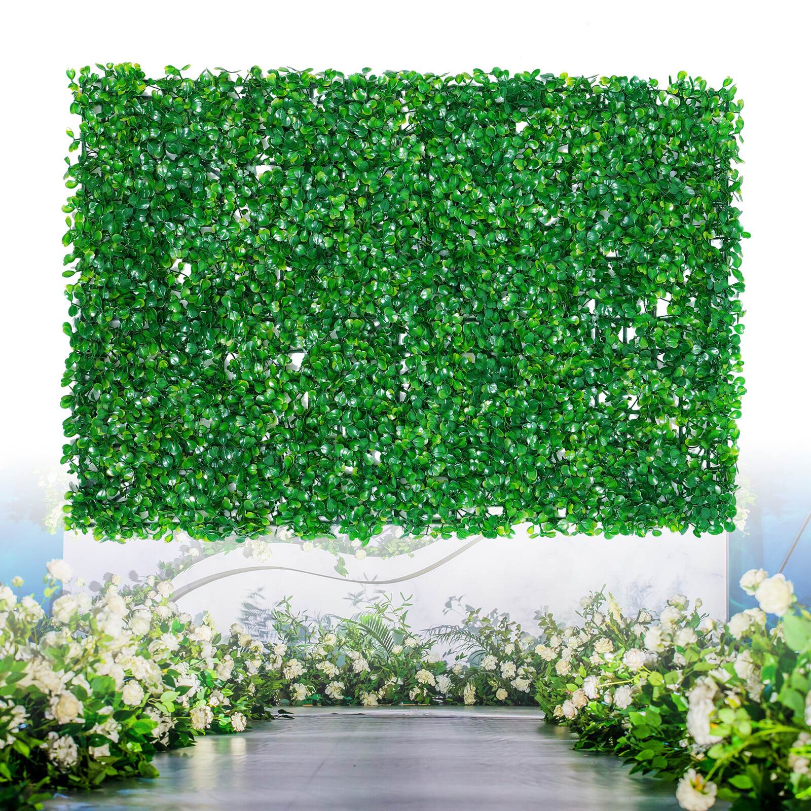 Artificial Plant Wall Fence Greenery Panel Decor Foliage Hedge Grass Mat 60x40cm