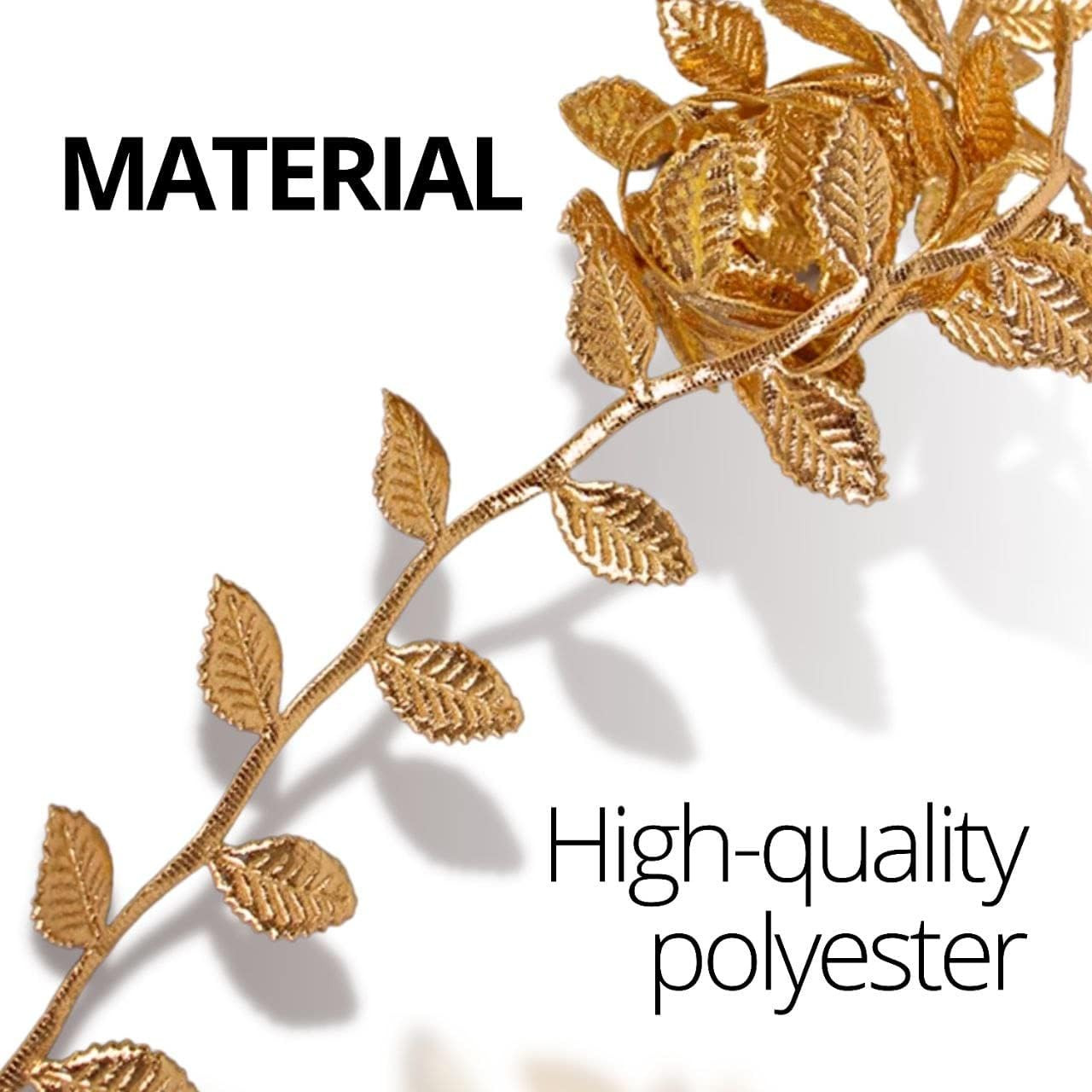 10 Yards Artificial Gold Leaf Ribbon Gold Leaf Garland for DIY Craft Garland Par