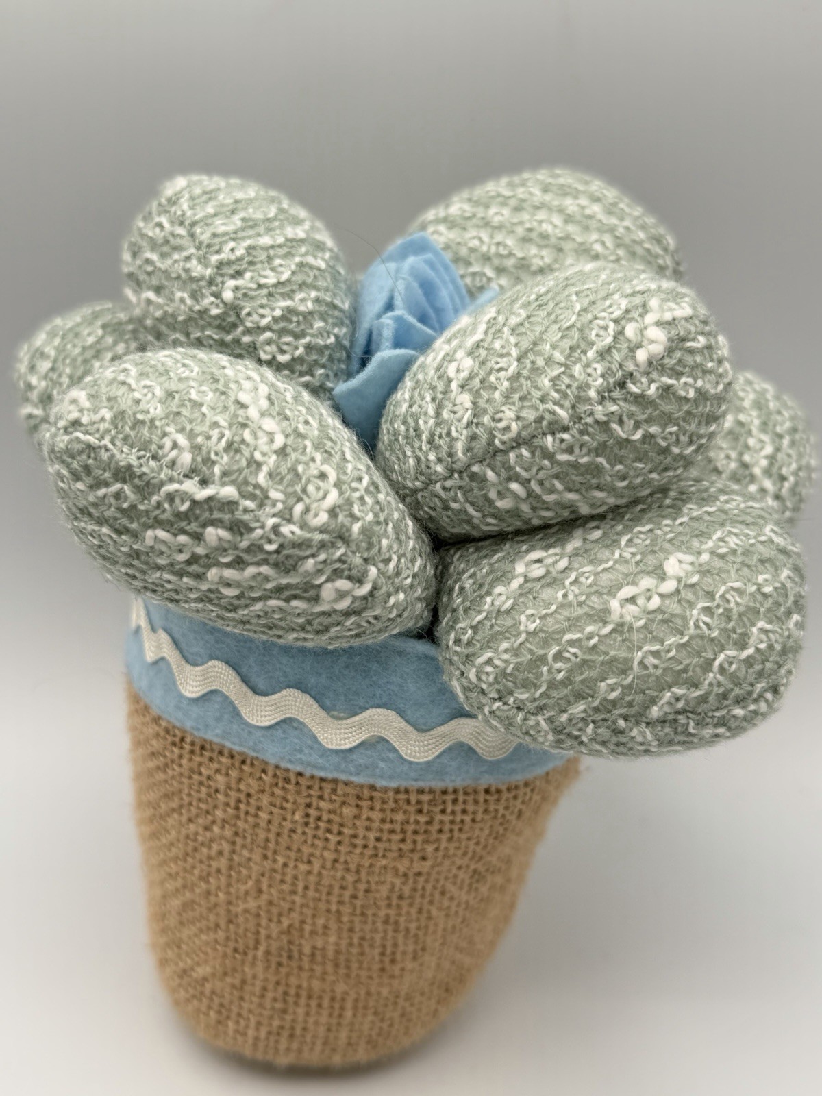 Set 3 Plush Cactus Decor Handmade Fabric Succulent Potted Plant Soft Sculpture
