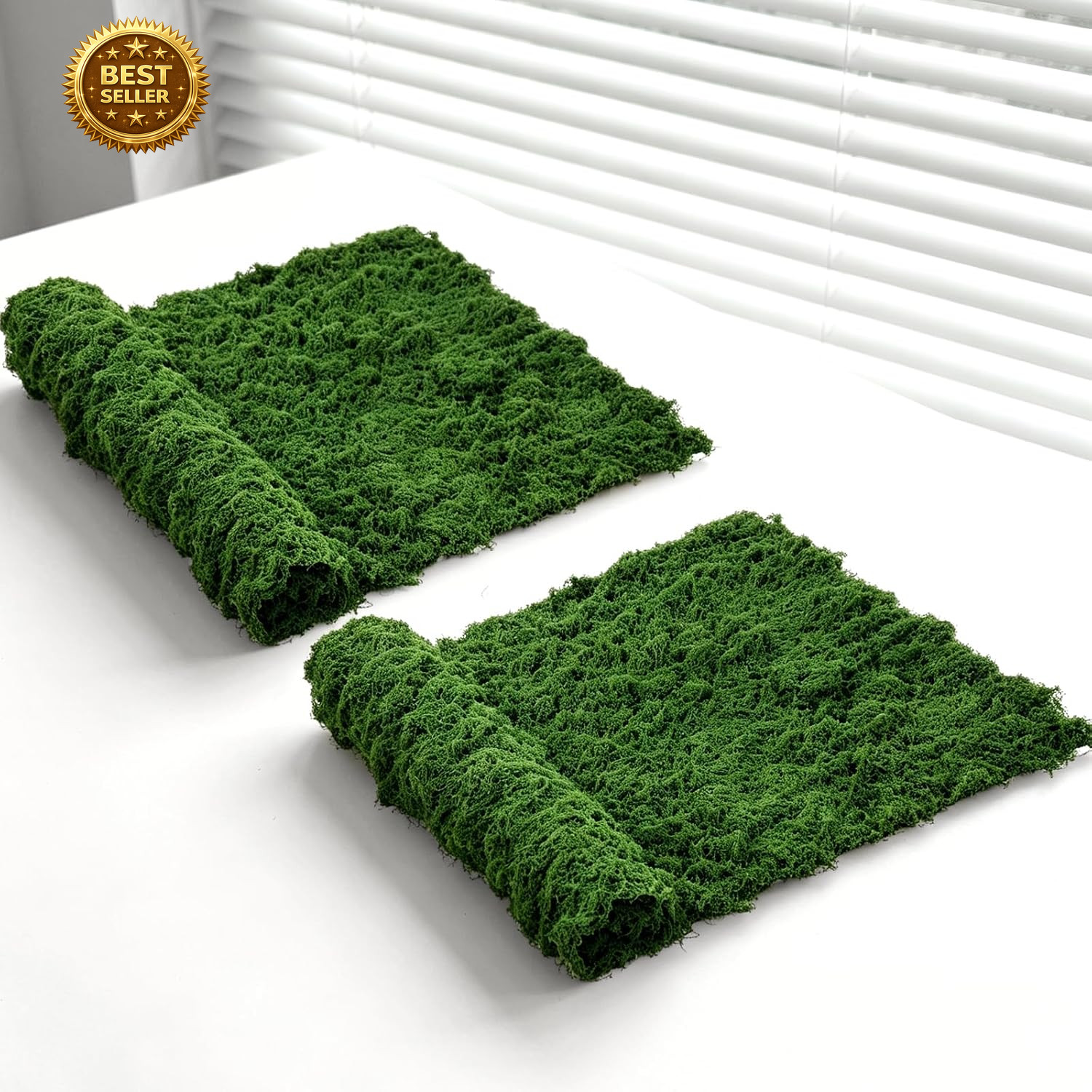 2PCS Artificial Moss Mat 39×78 Fake Moss Sheet Green Roll Garden Wedding Decor