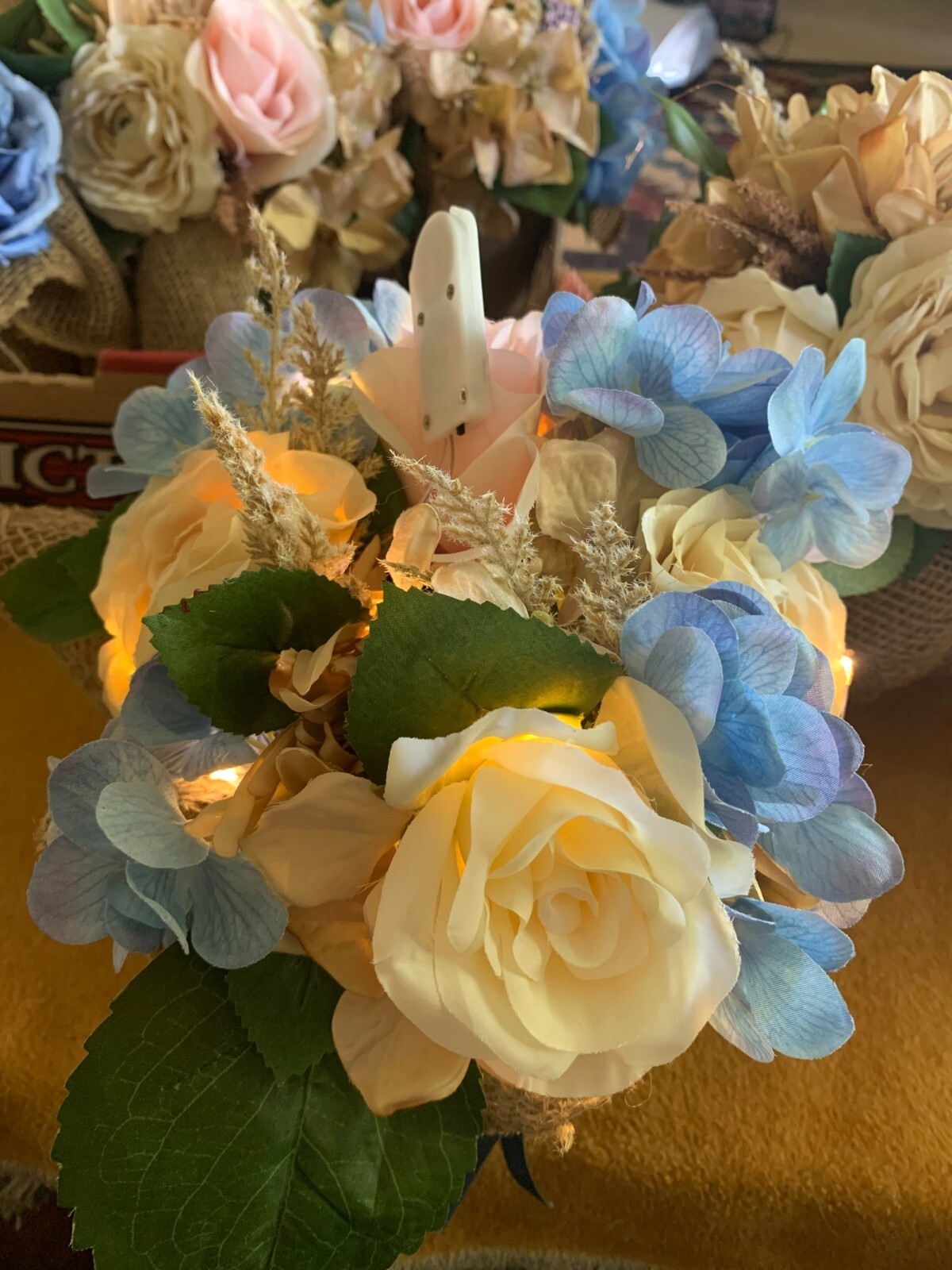Premade Flower Arrangements Blue & Pink – Wedding – Gender Reveal – Baby Shower