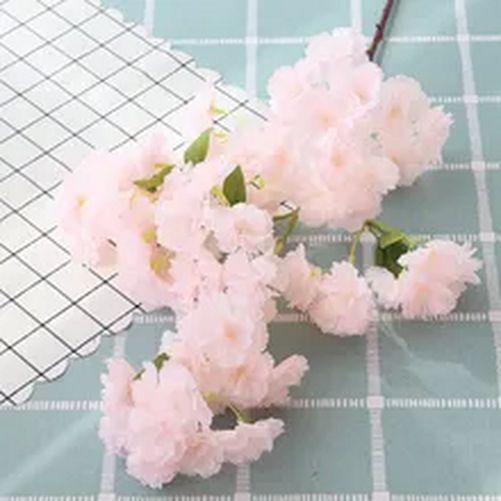 1/2/3pcs Artificial Cherry Blossom Flower For Wedding / Home / Office Decor NEW