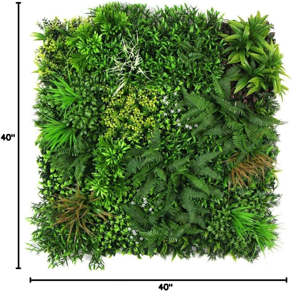 40″x40″ Artificial Greenery Wall Panel – Faux Ivy Privacy Fence Decor