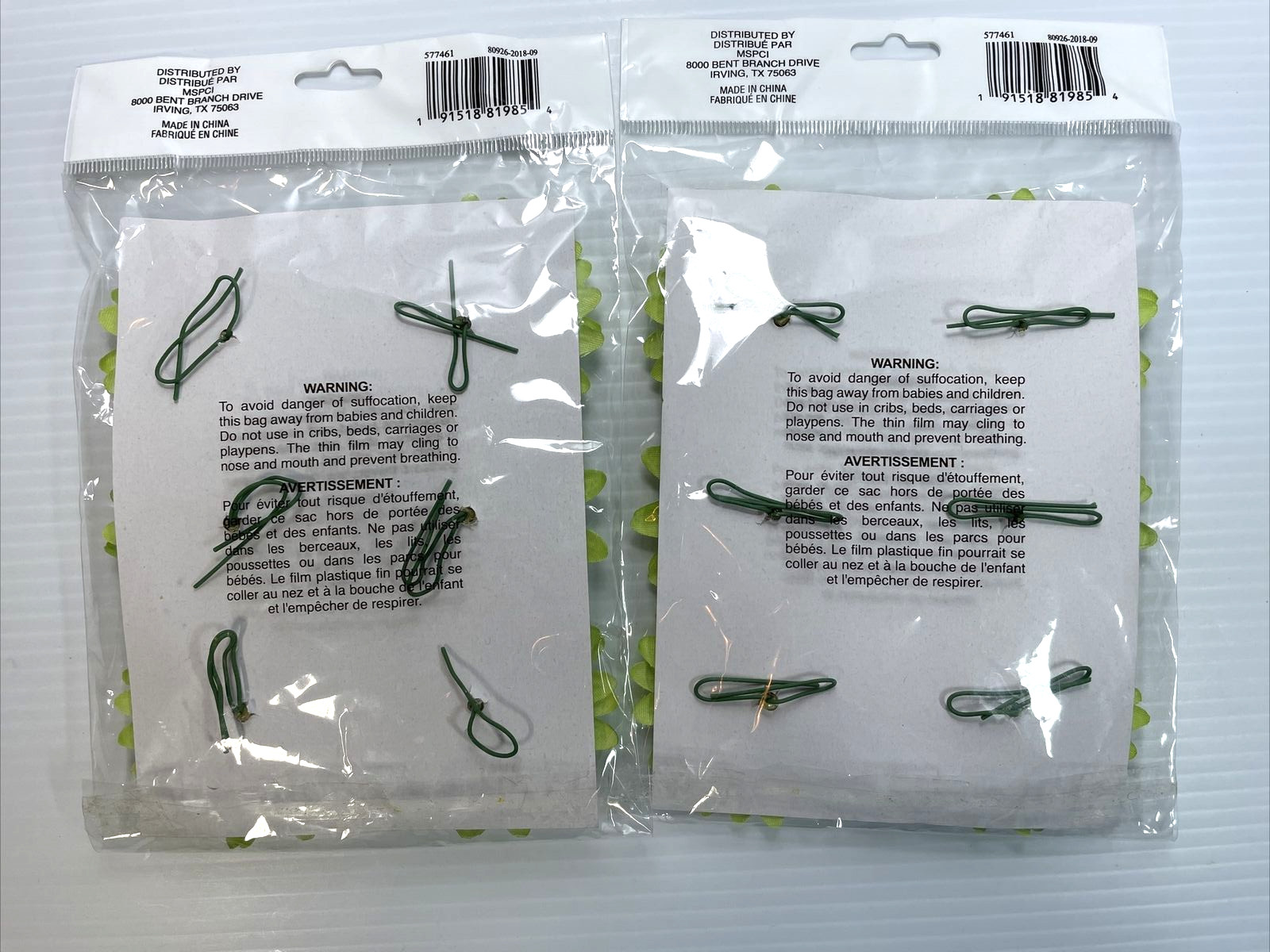 Set of 2 Packs of Green Daisy Floral Accent Decoration Ashland 3″ each
