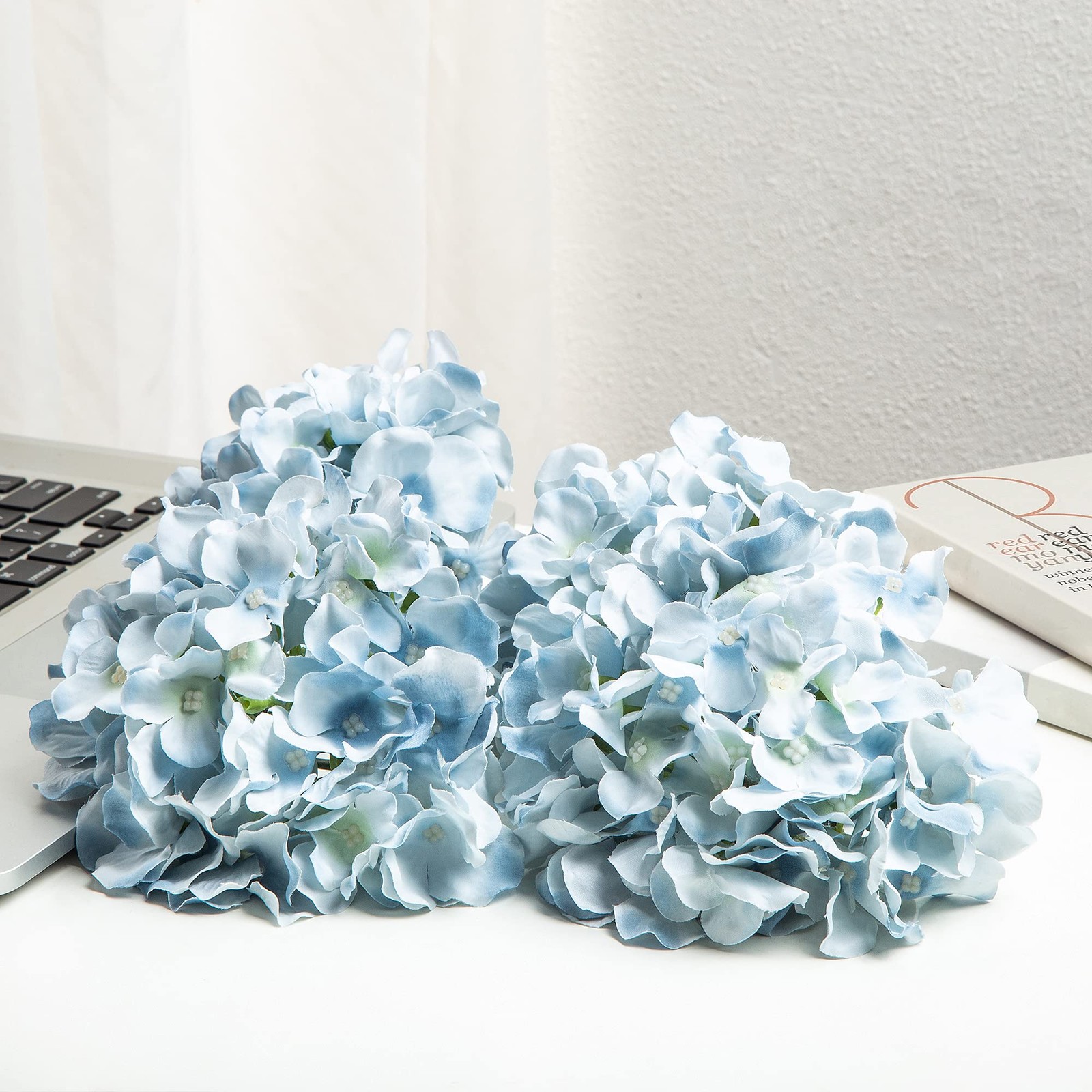 Silk Hydrangea Fake Flower 10pcs DIY Floral Artificial Flower with Stems for …