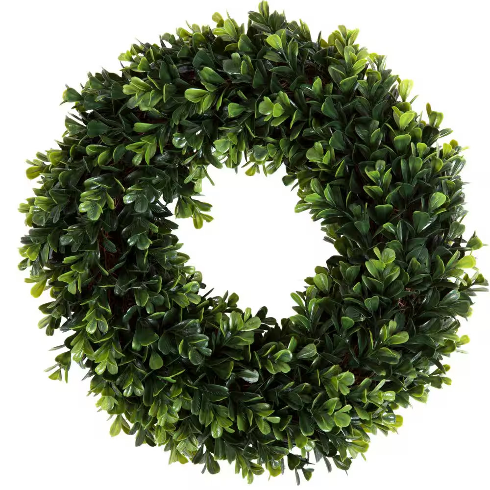 12 In. round Artificial Boxwood Wreath