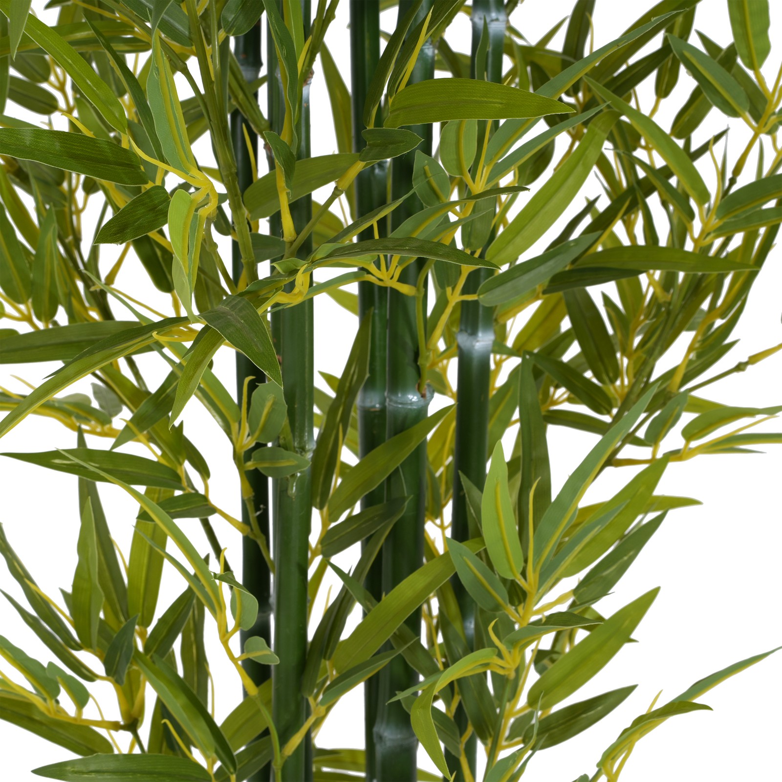 Set of 2 Artificial Bamboo Plants in Pots, Lucky Faux Greenery Decor