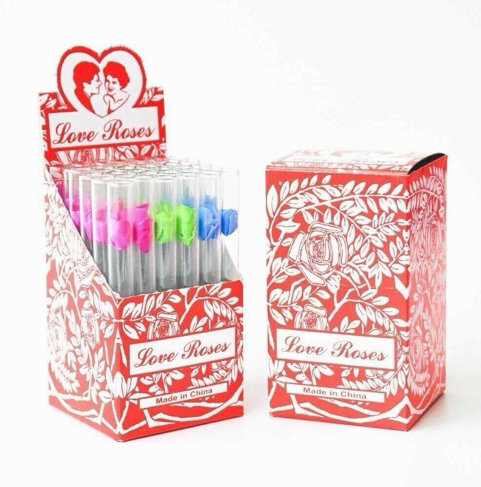 Love Roses Glass Tubes 36pcs-1BOX -WHOLESALE PRICE-FAST SHIPPING ✅