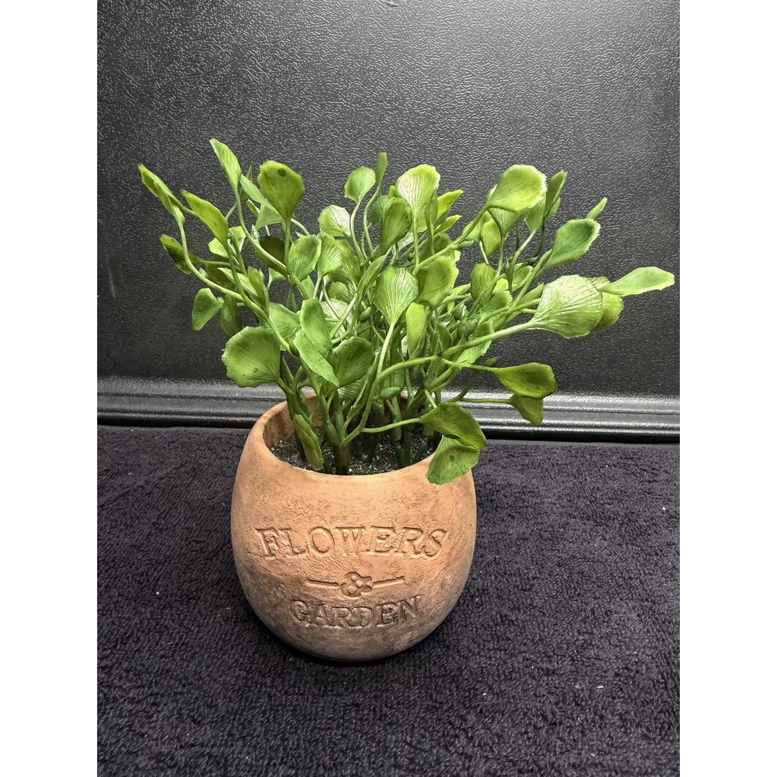 Pure Garden Set of 3 Artificial 8 inch Greenery Plants in Flowers Garden Pots