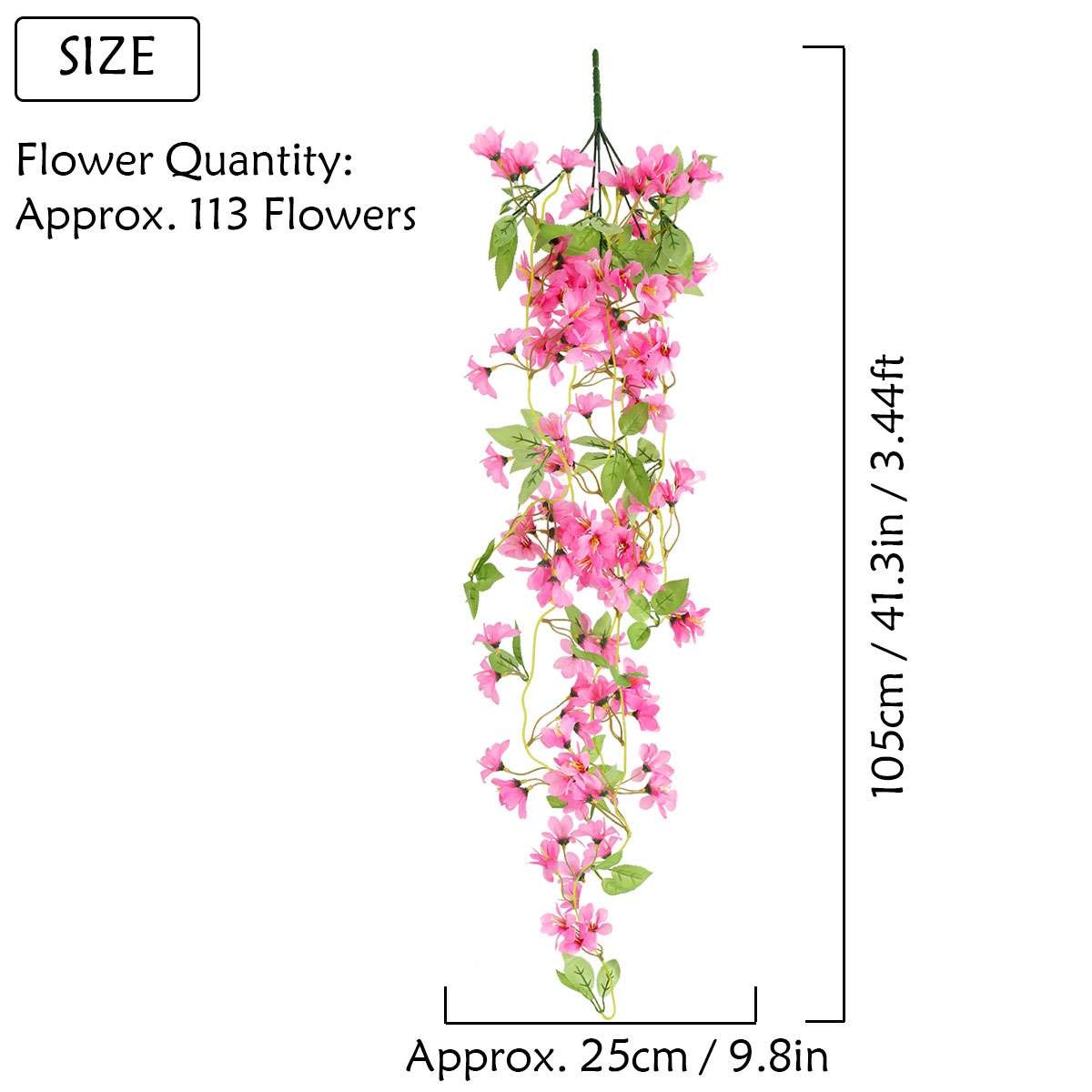 Artificial Fake Flowers Vine Garland Hanging Plants Home Wedding Xmas Wall Decor