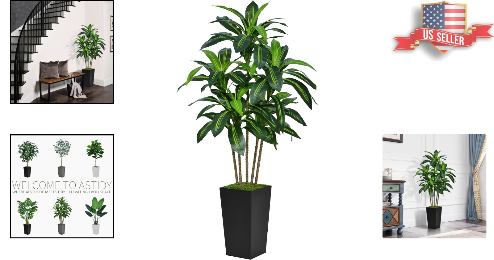 Lifelike 5FT Artificial Dracaena Tree – Perfect for Housewarming & Anniversaries