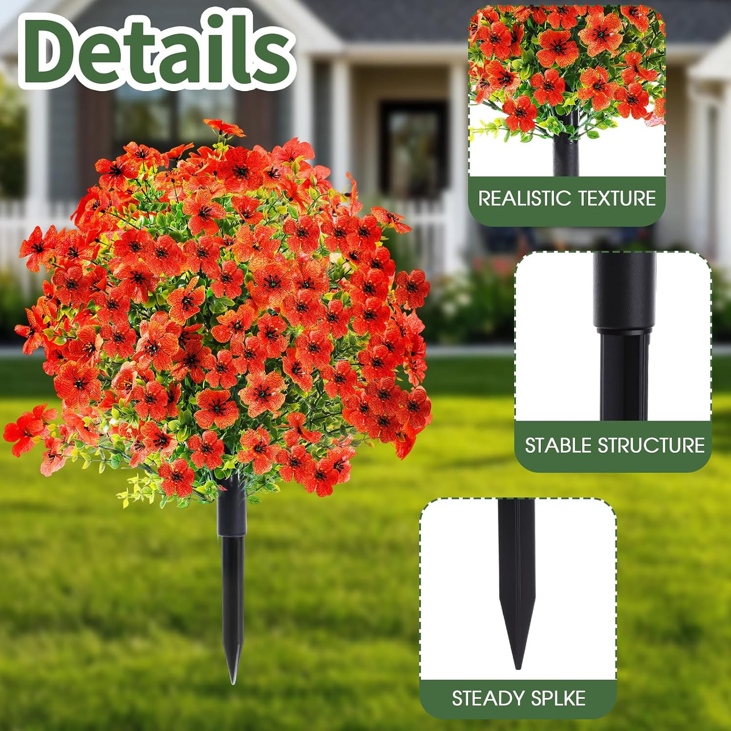 22″ UV Resistant Artificial Boxwood Ball Topiary – 2 Pack (Orange)