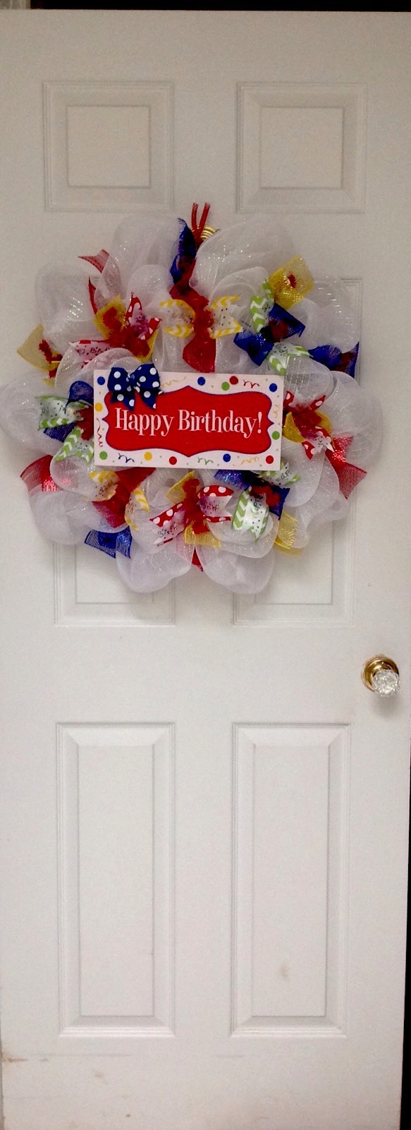 Happy Birthday Party Decoration Deco Mesh Wreath