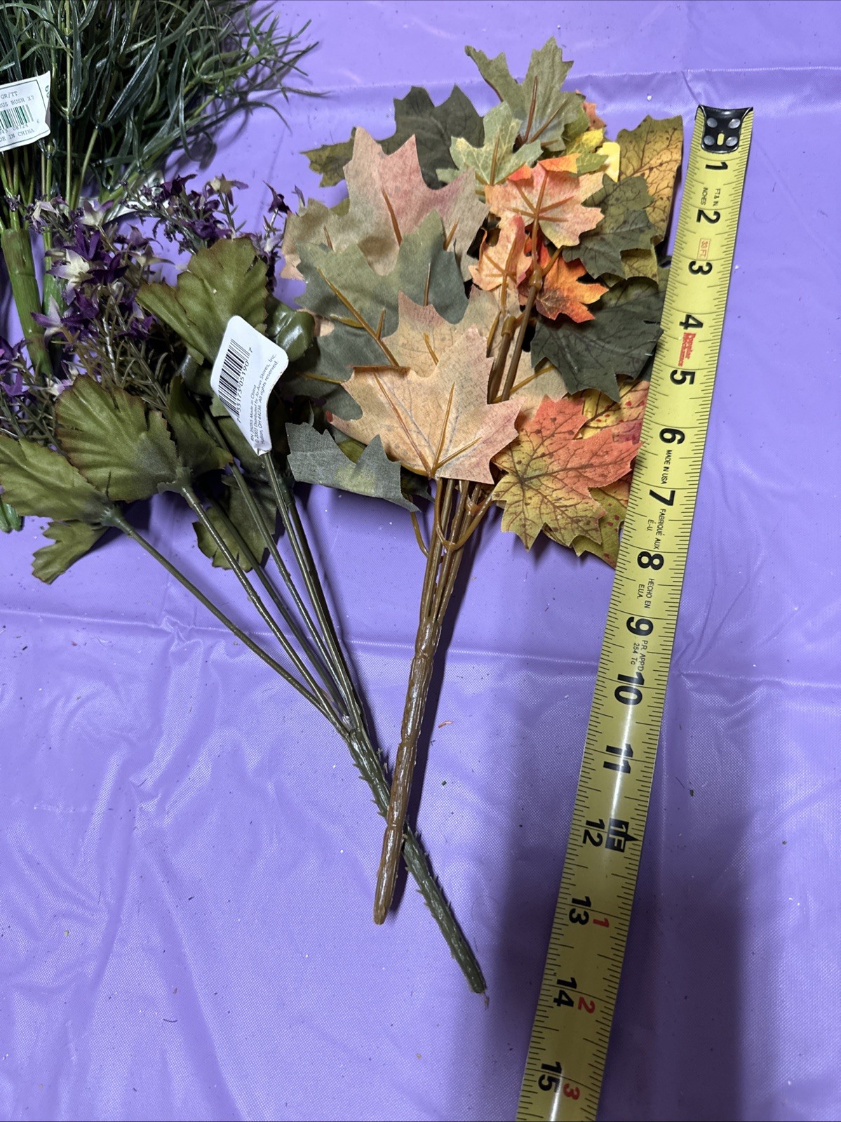 #A11 Lot 5. Artificial flowers and leaves for decorations 2+ lbs