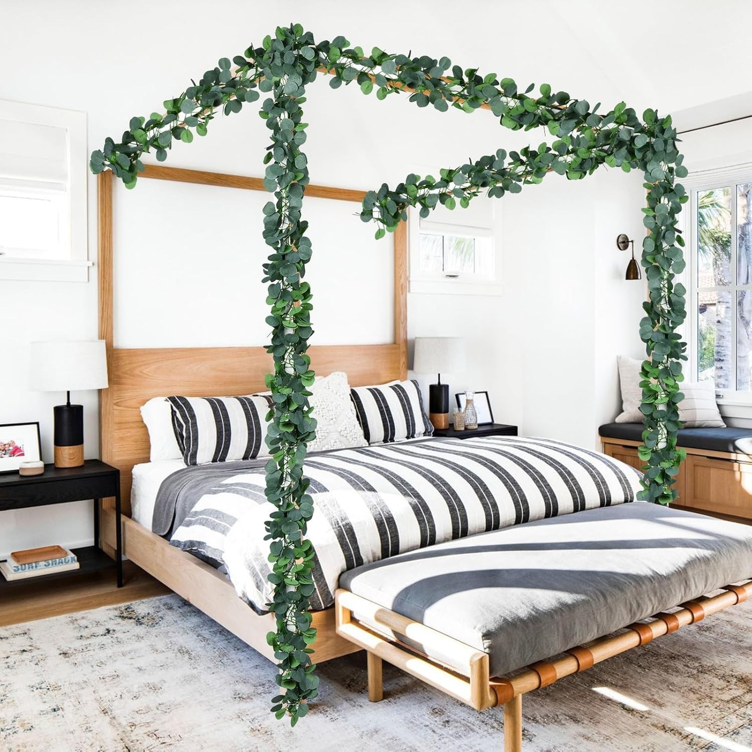Transform Your Space with 86 Feet Eucalyptus Hanging Garland – No Maintenance