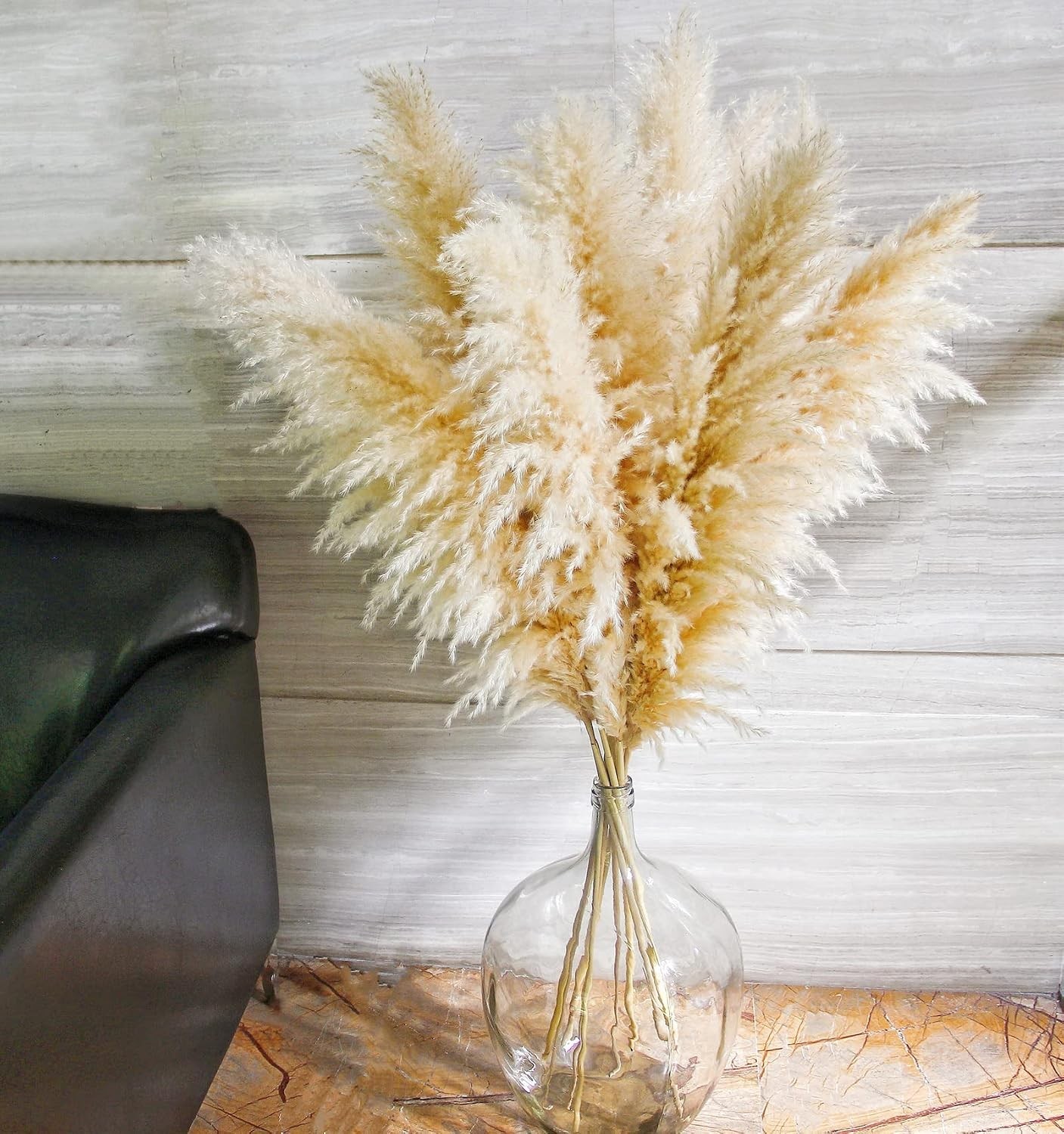 10 Stems 46″ inch Dried Pampas Grass Decor Tall, Large Pompas Grass, Boho Neu…