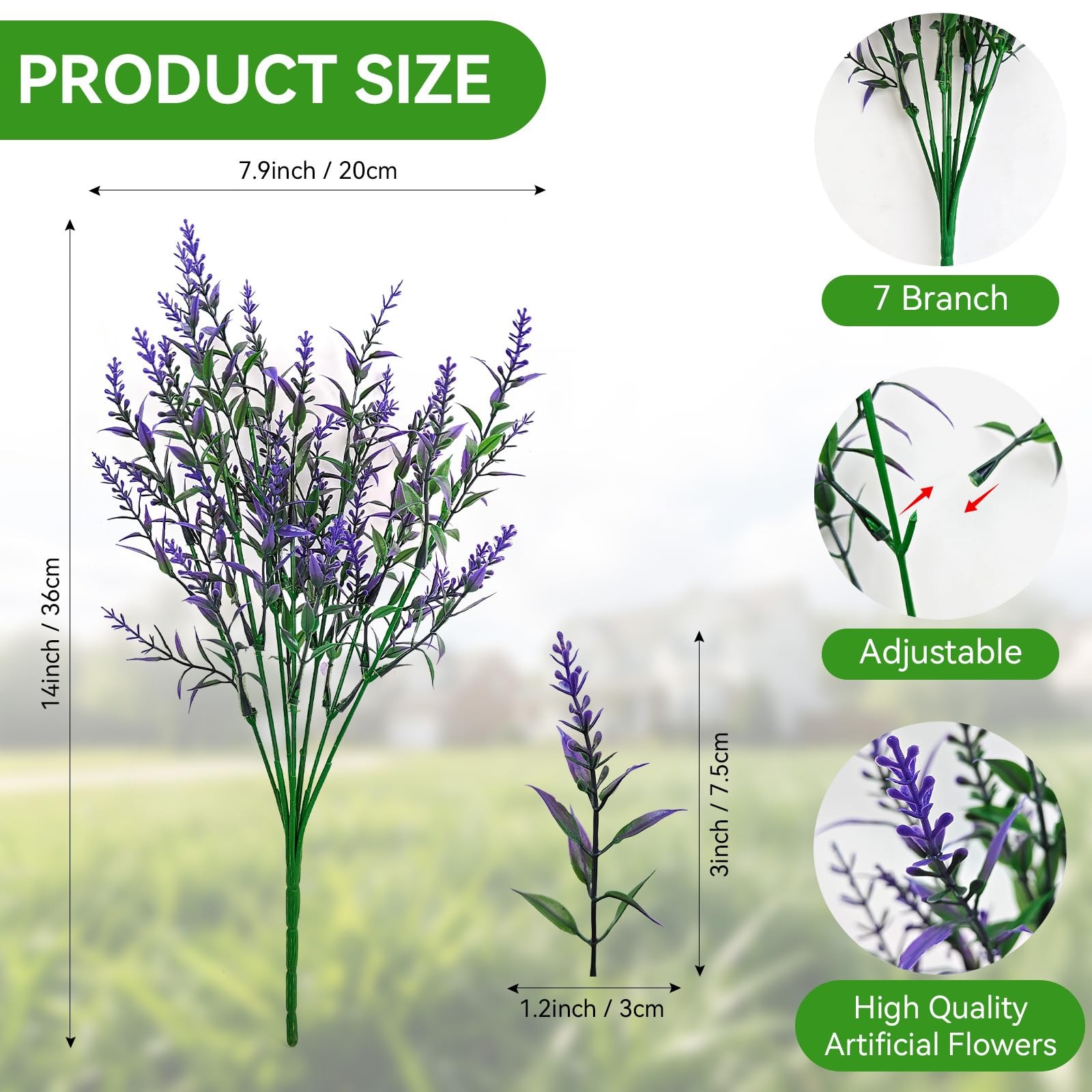 14 Bundles Artificial Flowers for Outdoor, UV-Resistant Faux Wheat Ear Flower…