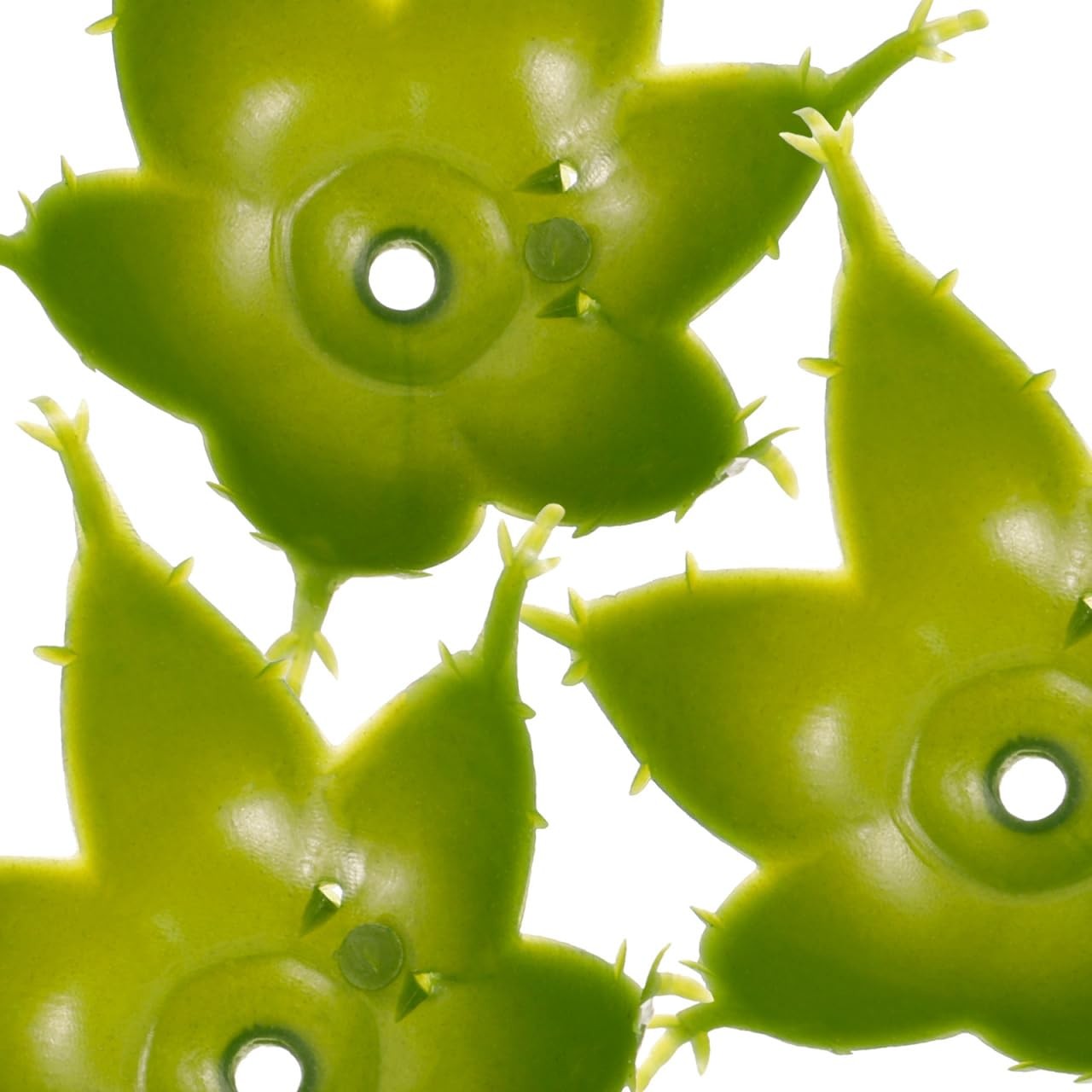 100 PCS Green Plastic Flower Bases 2.17X2.17X1.38 Inches Rose Calyxes Sepals