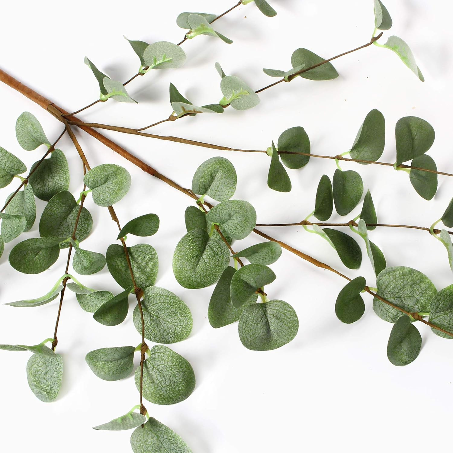 6 Pcs 27″ Eucalyptus Stems Greenery Stems Eucalyptus Leaf Spray in Green Silk Pl