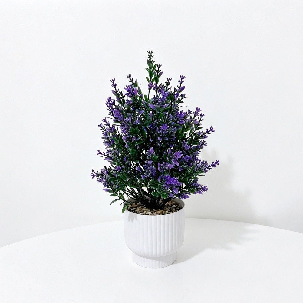 Artificial Bonsai Plant 30cm with Realistic Lavender Foliage Nordic Style