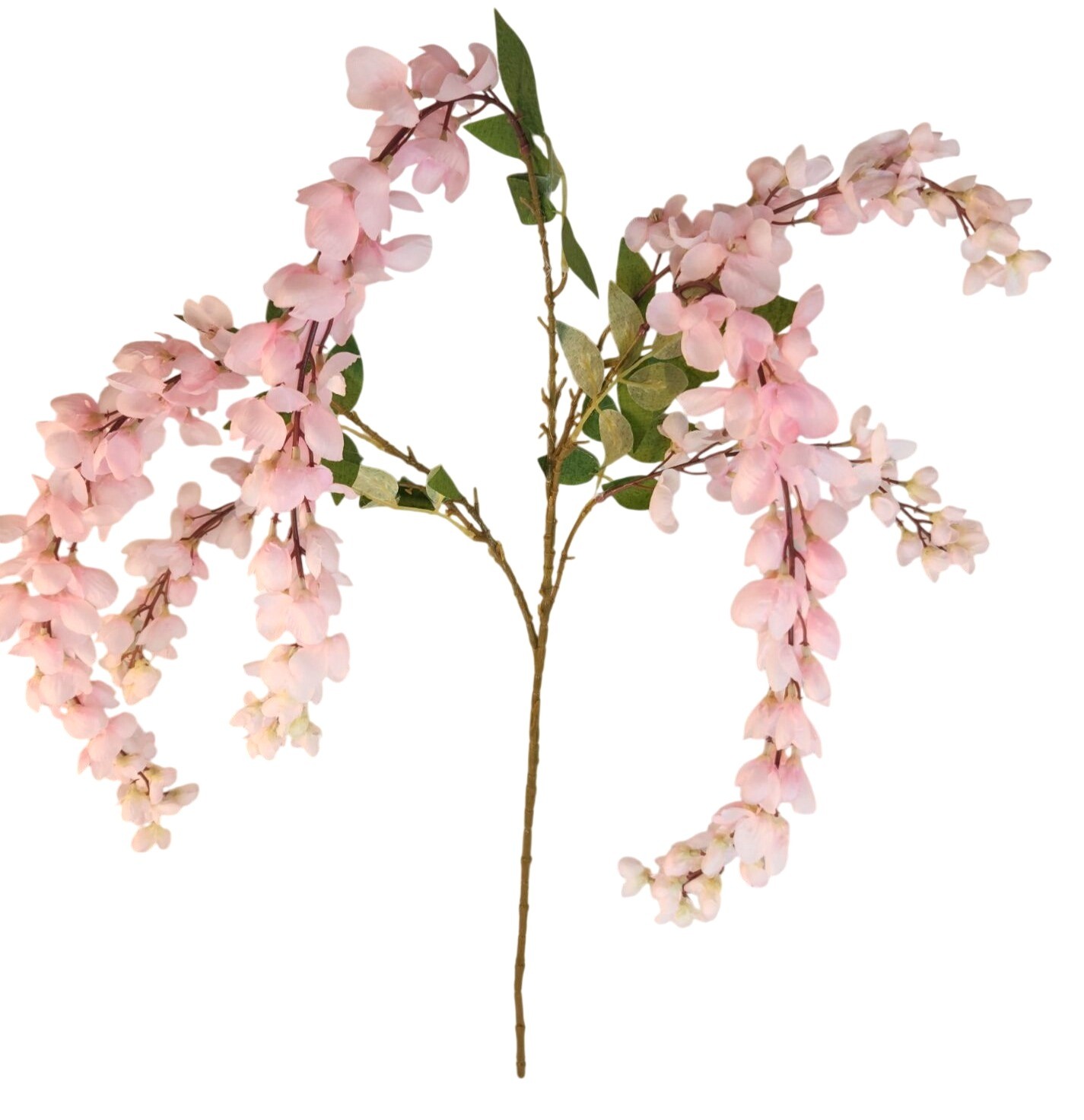Blush Pink Wisteria Stem 43 Inch Artificial Hanging Flowers Silk Wisteria Spray