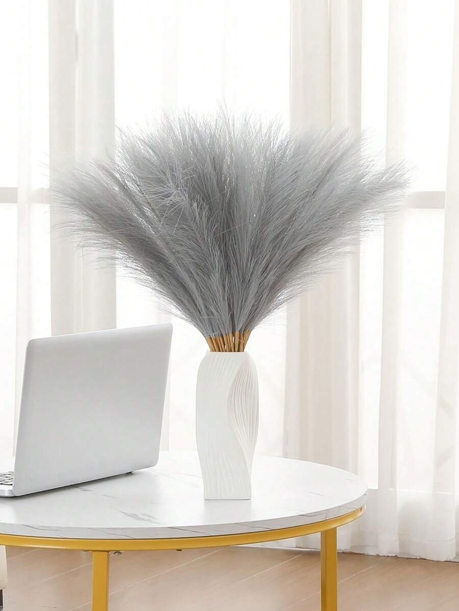 Artificial Pampas Grass Boho Vase Filler Wedding Home Room Decor Faux Plant