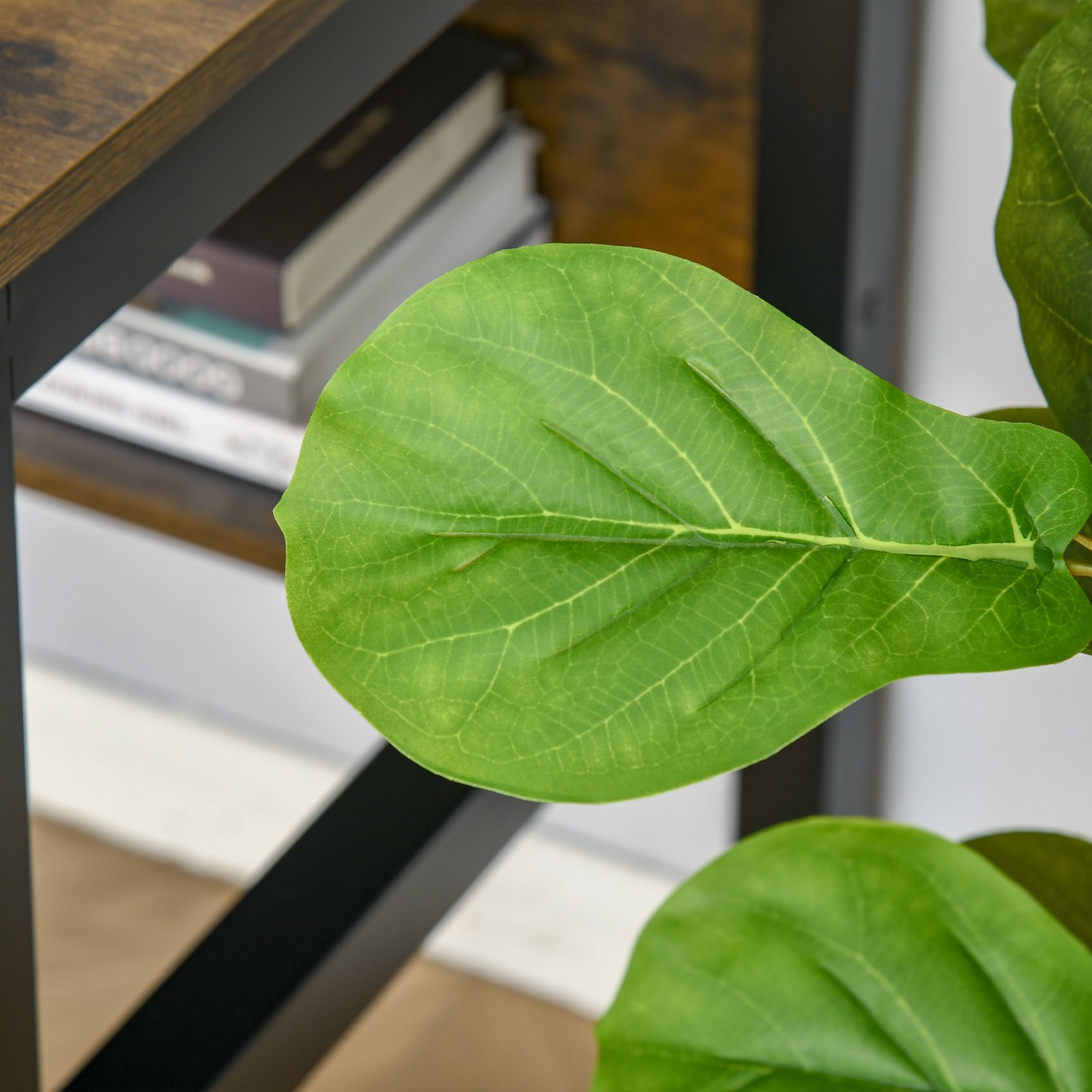 HOMCOM 4.5FT Artificial Fiddle Leaf Fig Tree Indoor Decor, Used