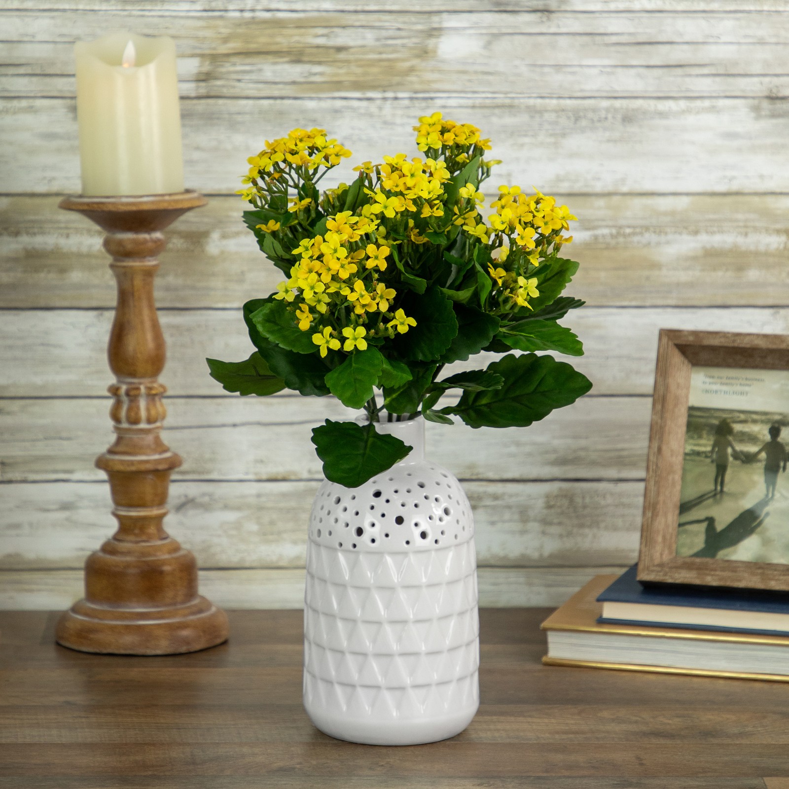 13.5″ Kalanchoe Artificial Floral Bush