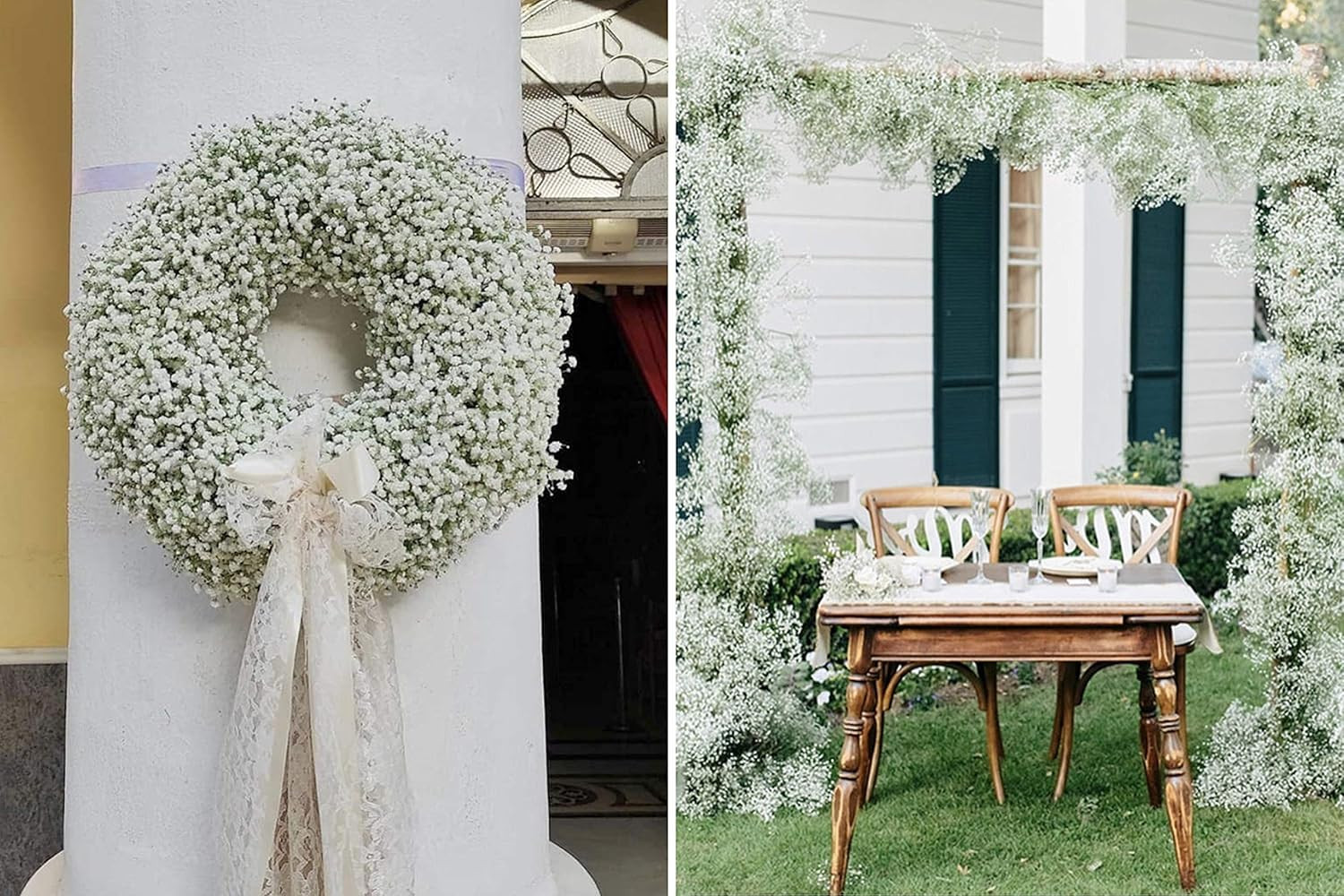 Babys Breath Artificial Flowers, 24 Pcs Fake Flowers Gypsophila Bouquet Fall Flo