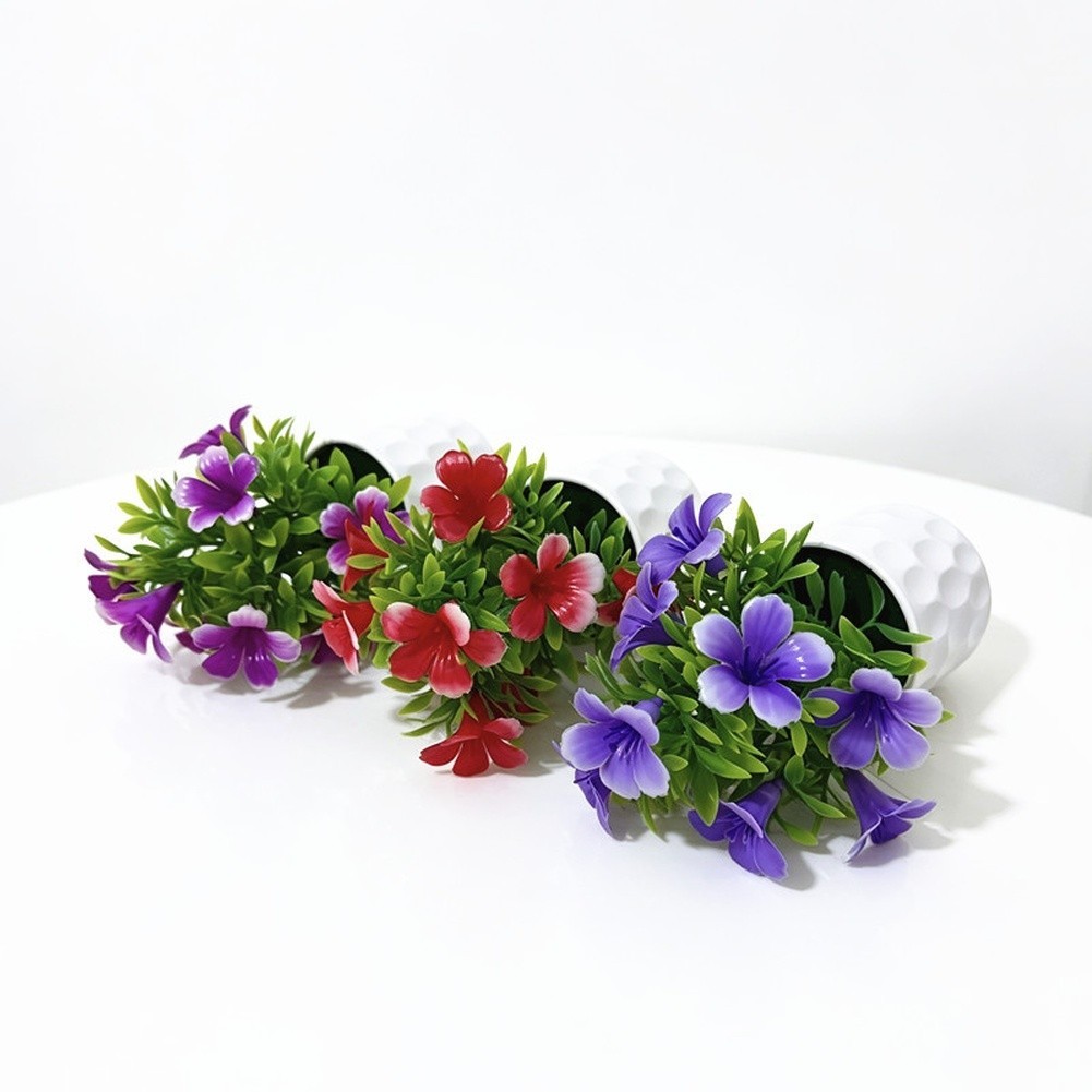 Artificial for lily Plant 9 Blooms White Pot 7.5 Inch Tall Lightweight Decor
